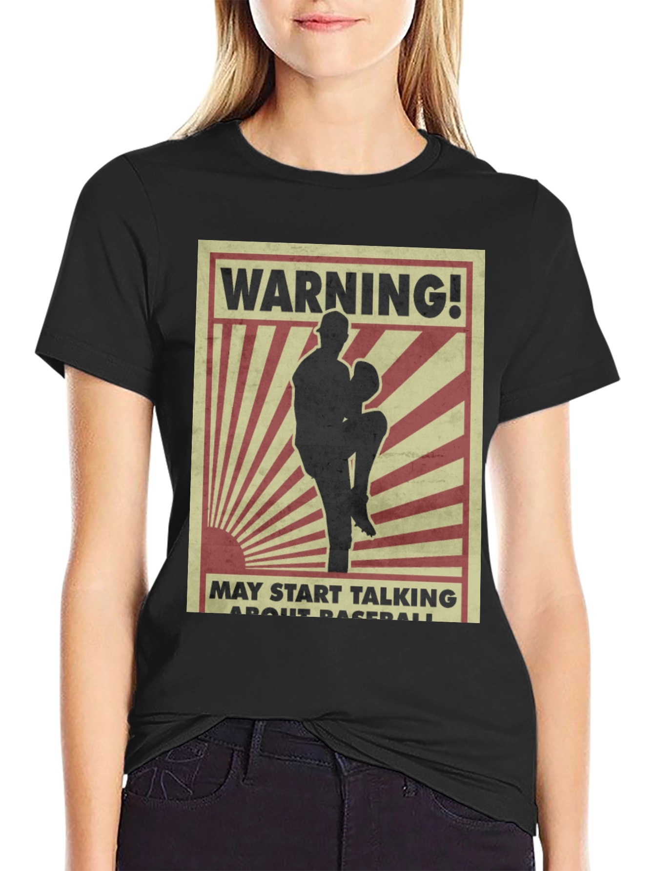 Warning Baseball T-Shirt
