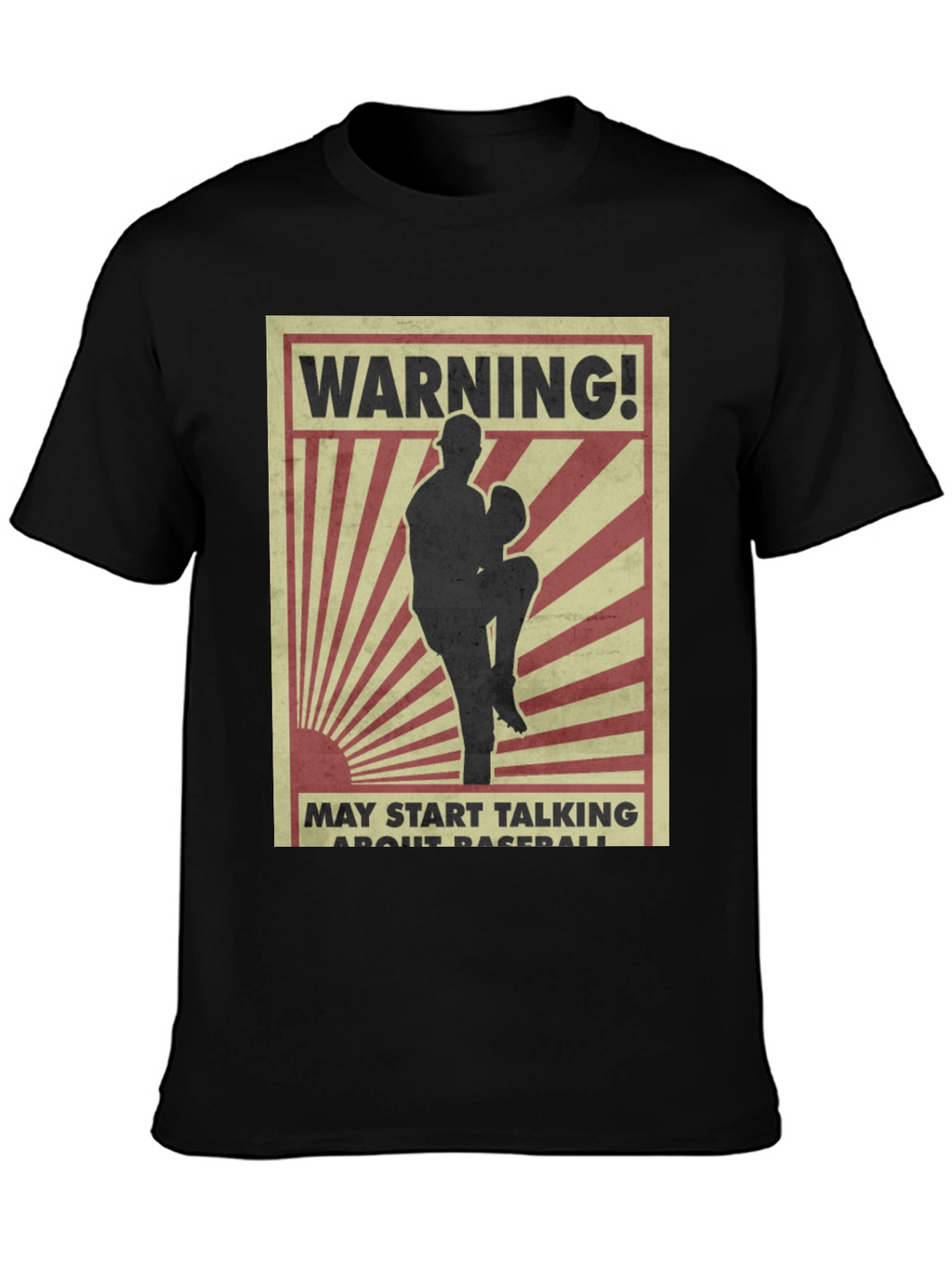 Warning Baseball T-Shirt