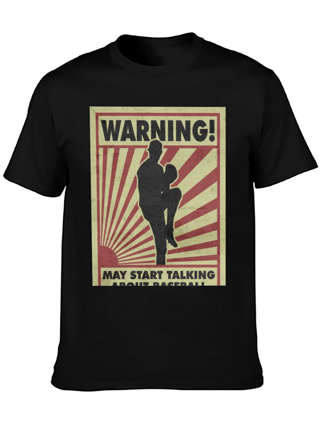 Warning Baseball T-Shirt