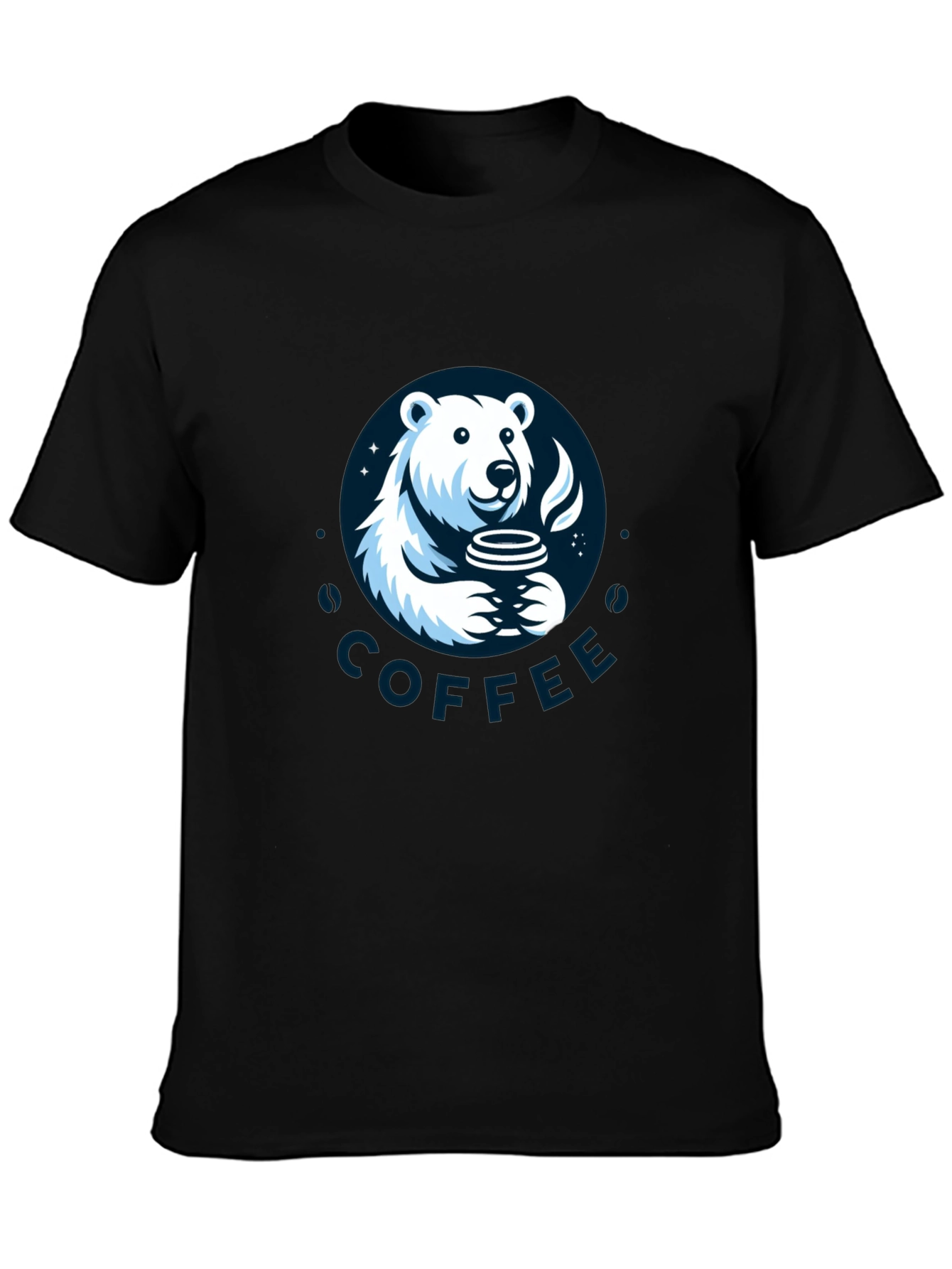 Polar Bear Coffee Graphic T-Shirt - Soft Cotton Tee