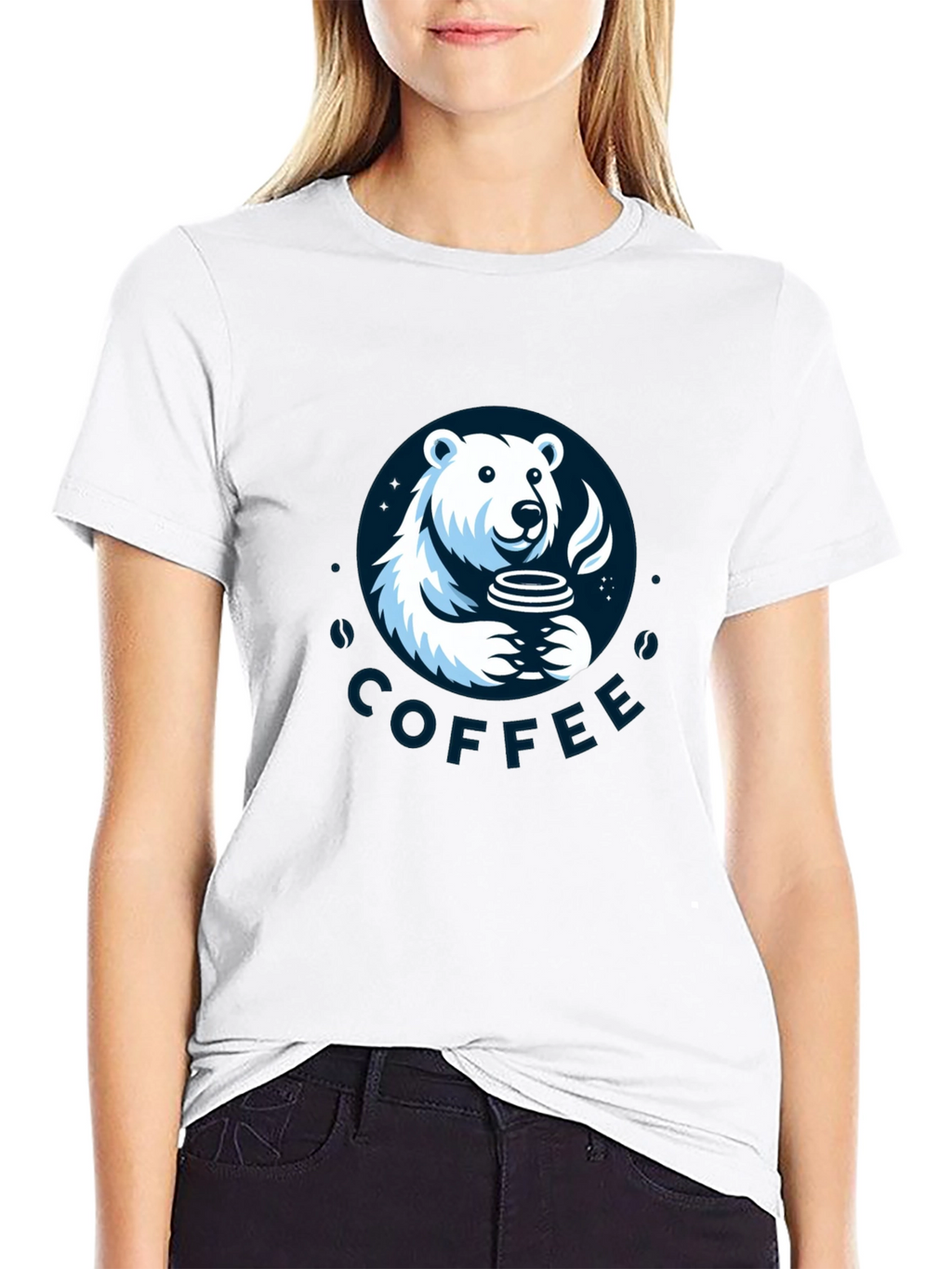 Polar Bear Coffee Graphic T-Shirt - Soft Cotton Tee