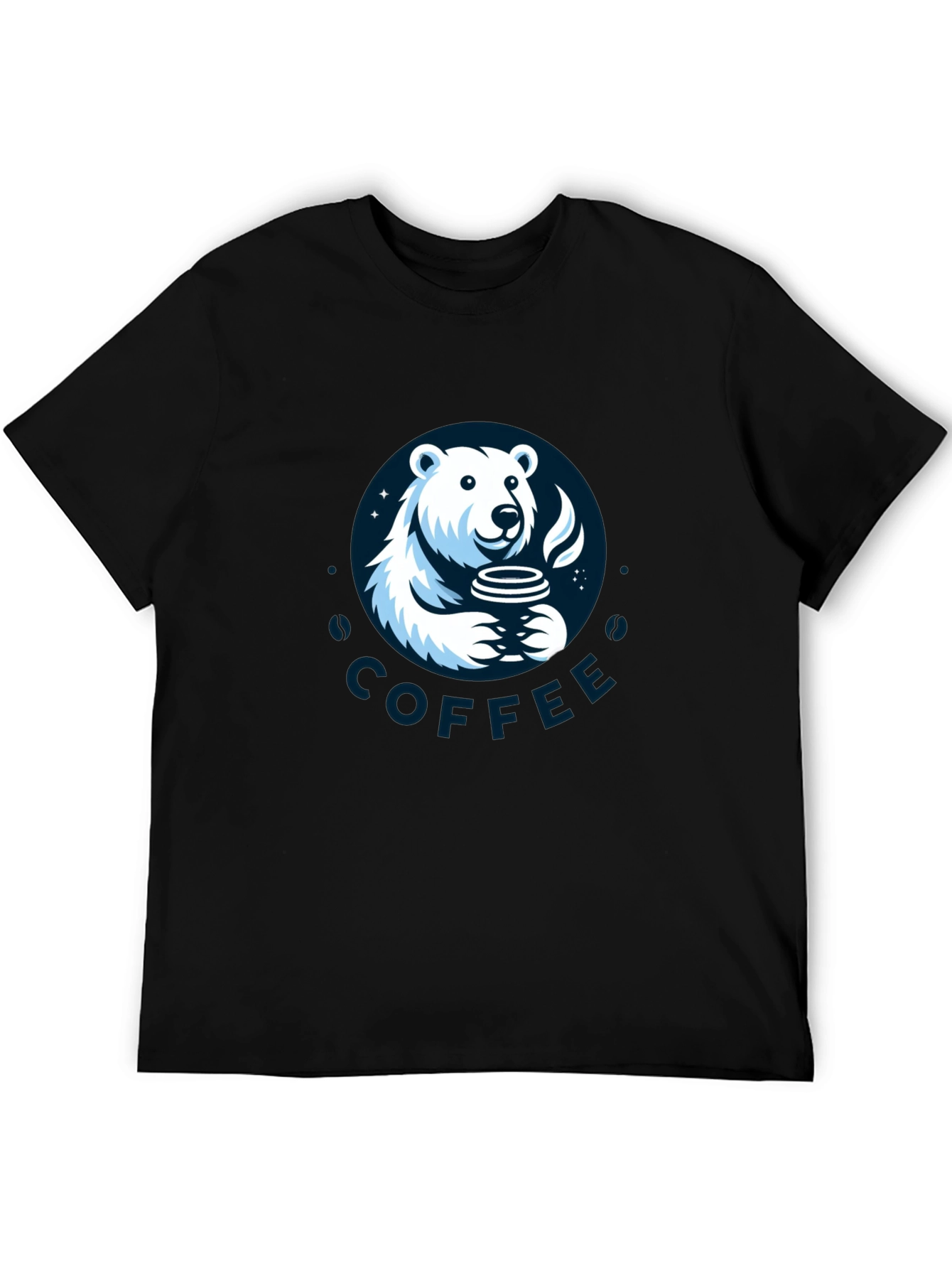 Polar Bear Coffee Graphic T-Shirt - Soft Cotton Tee