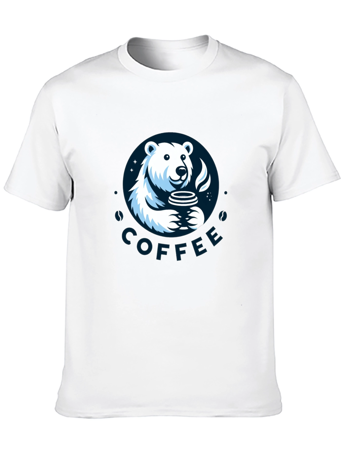 Polar Bear Coffee Graphic T-Shirt - Soft Cotton Tee
