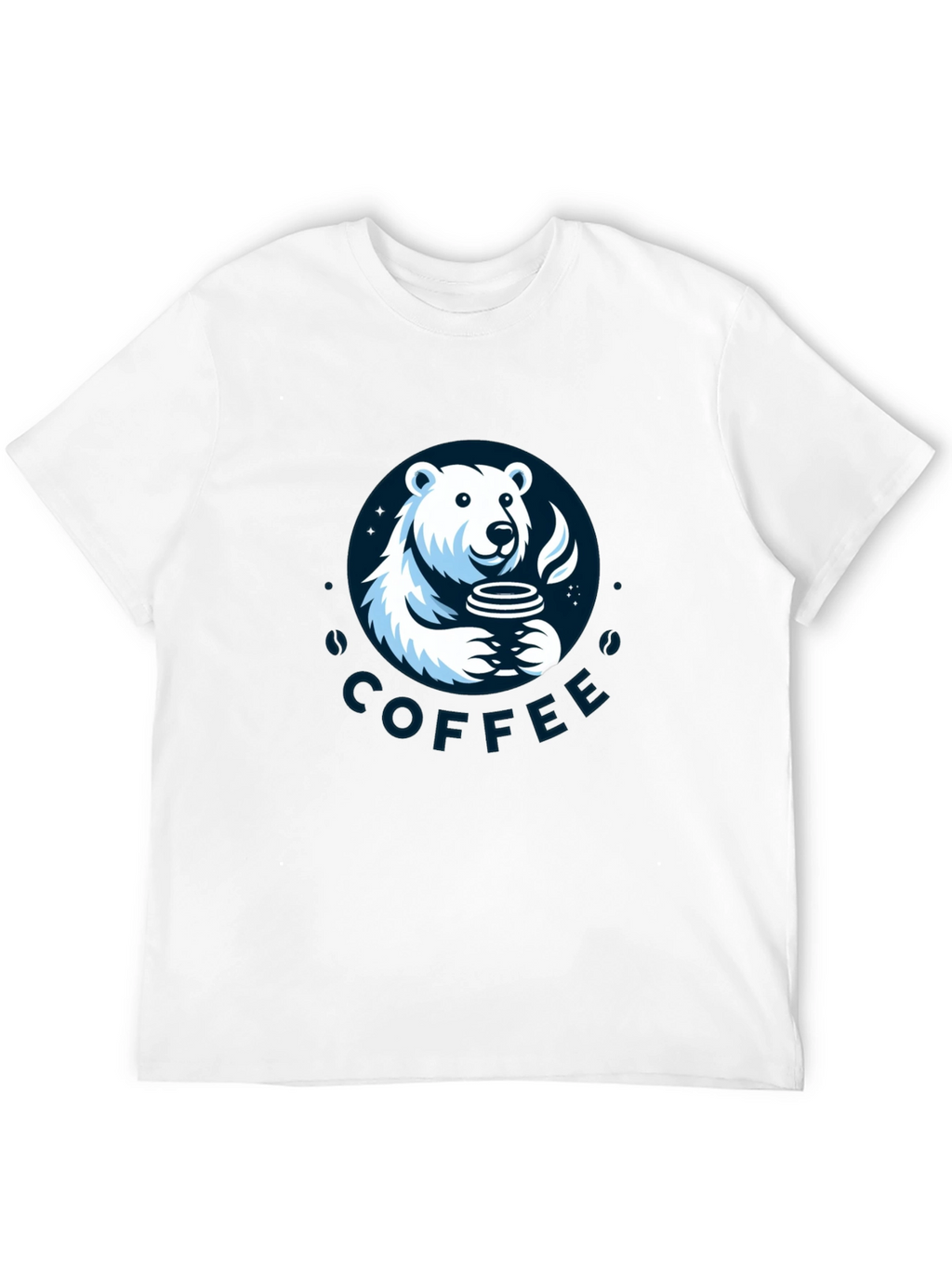 Polar Bear Coffee Graphic T-Shirt - Soft Cotton Tee