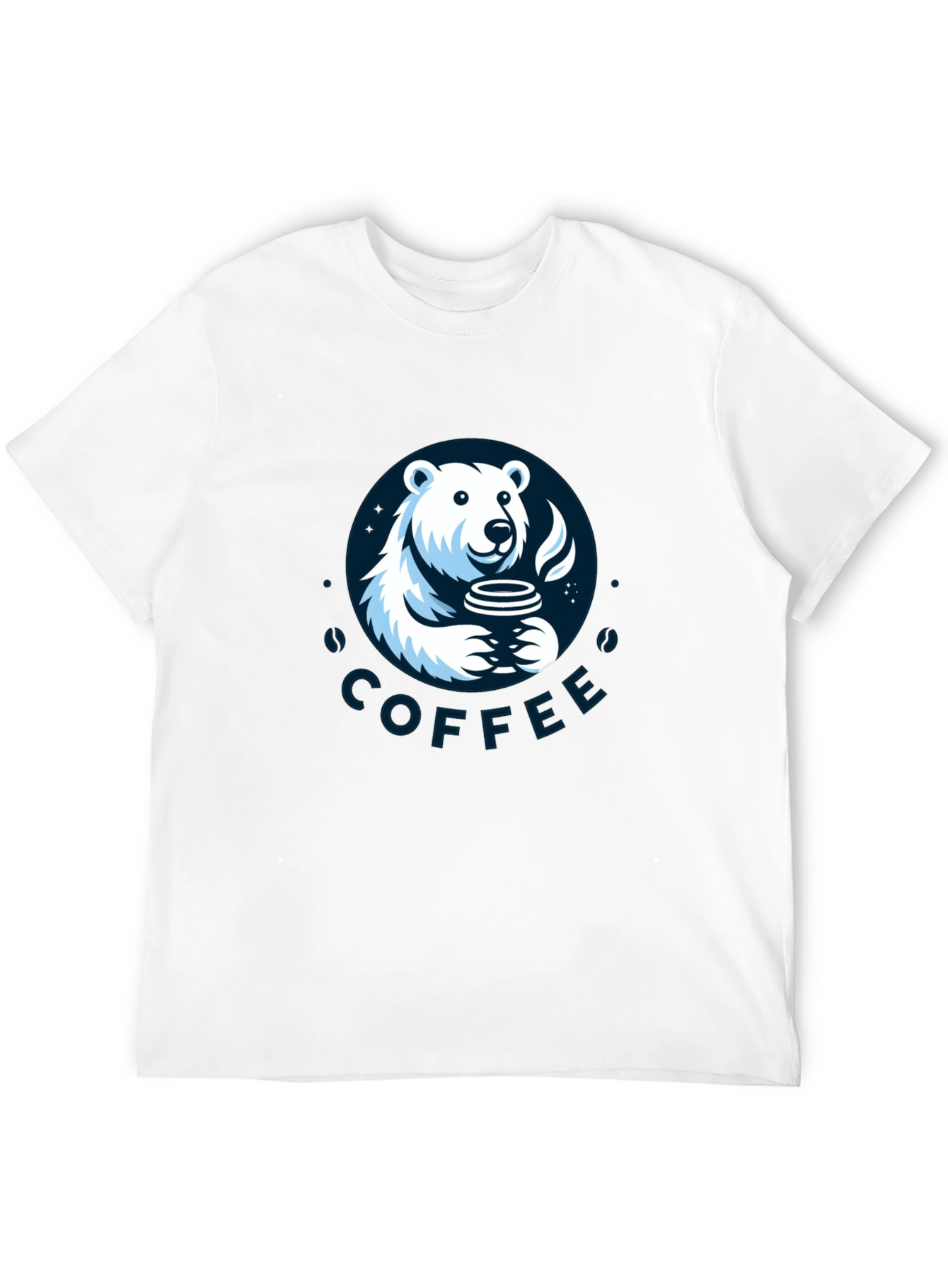 Polar Bear Coffee Graphic T-Shirt - Soft Cotton Tee