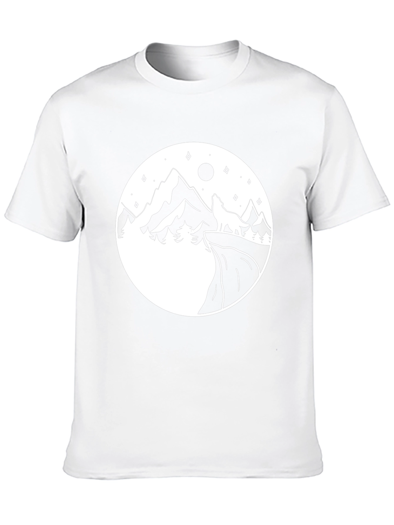 Mountain Wolf Graphic Tee - Black