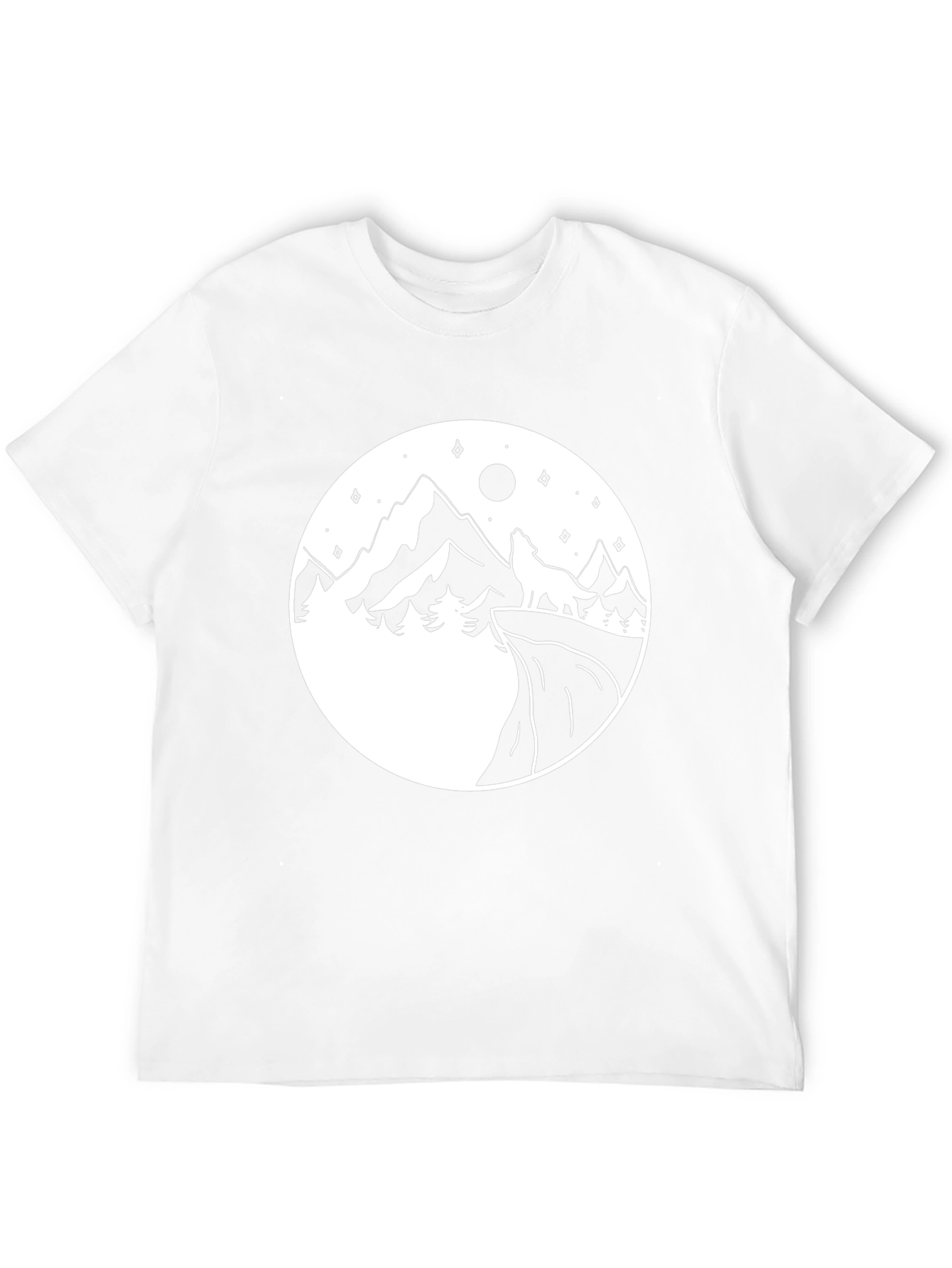 Mountain Wolf Graphic Tee - Black