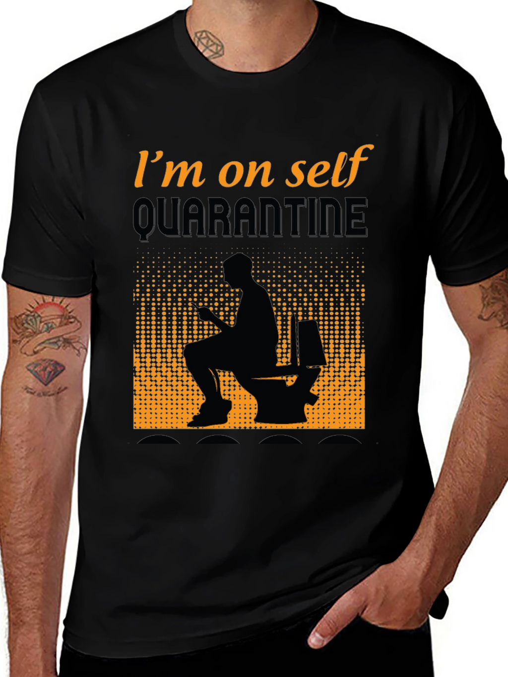 Quarantine Humor Graphic T-Shirt - Funny Toilet Tee