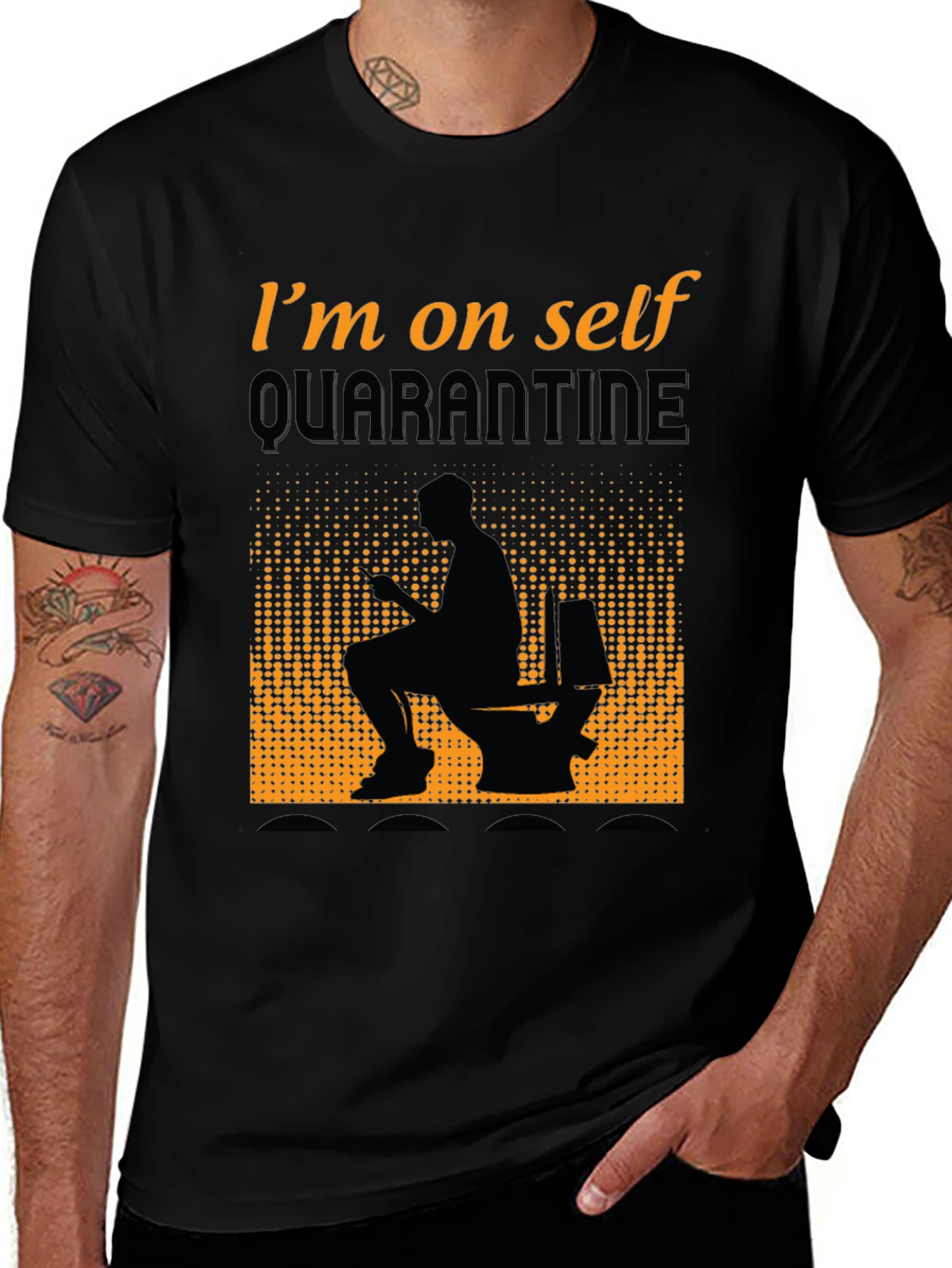 Quarantine Humor Graphic T-Shirt - Funny Toilet Tee