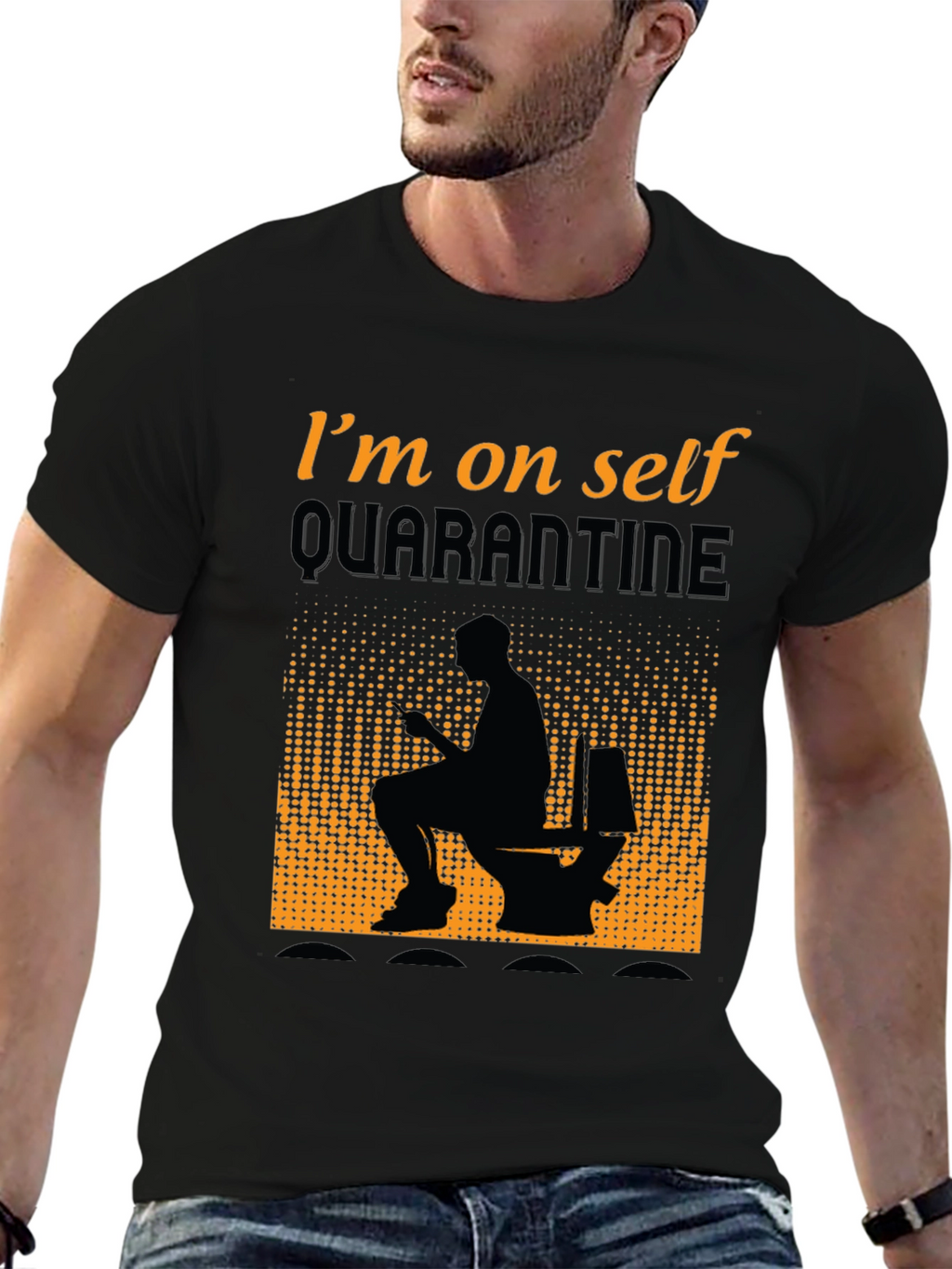 Quarantine Humor Graphic T-Shirt - Funny Toilet Tee