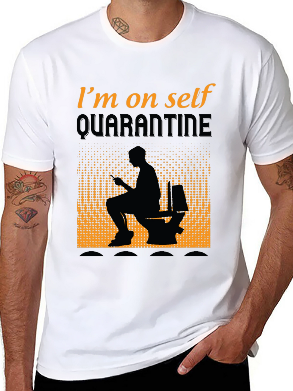 Quarantine Humor Graphic T-Shirt - Funny Toilet Tee