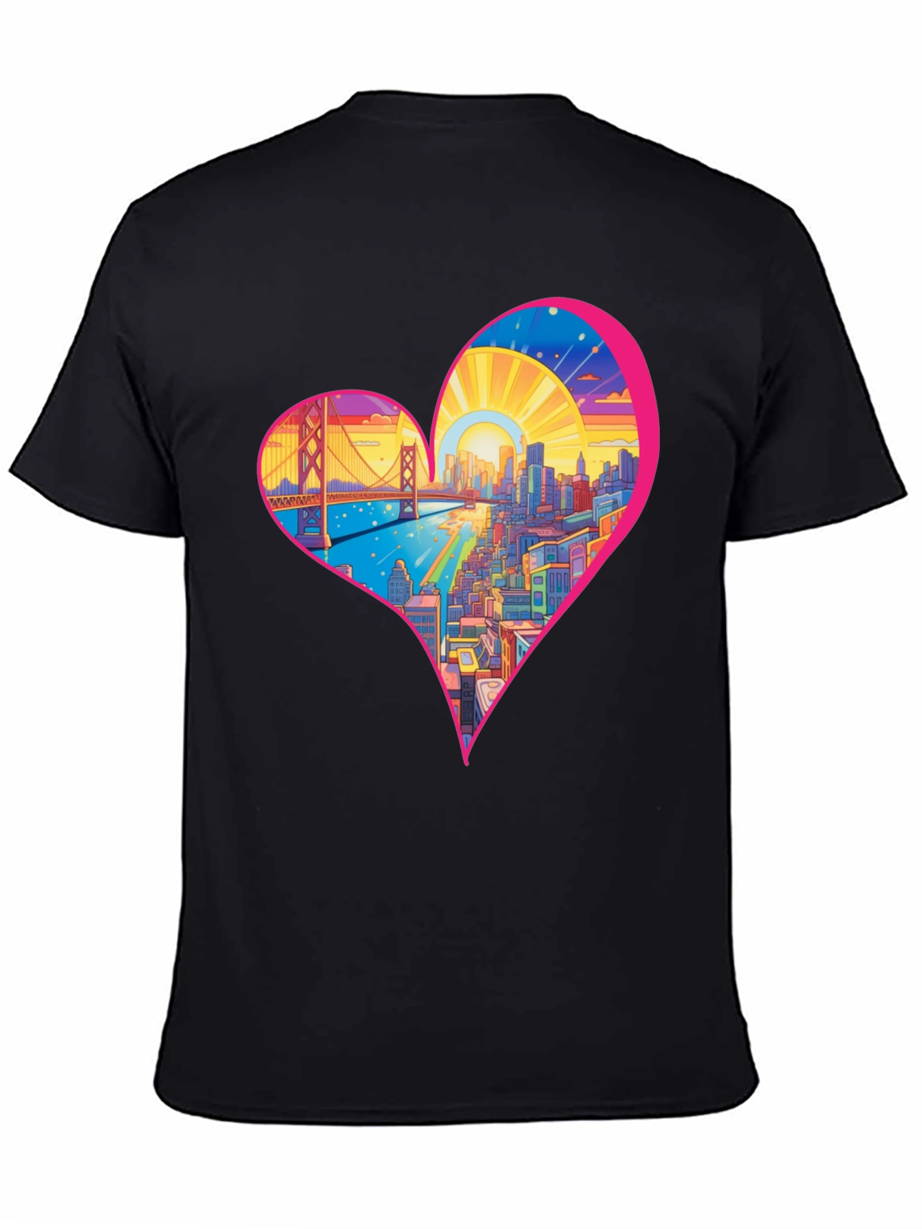 City Love Black Graphic Tee