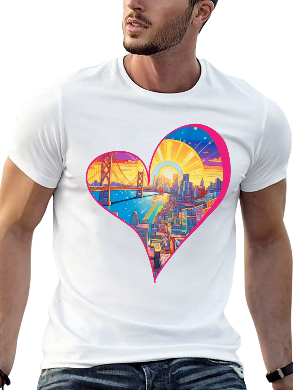 City Love Black Graphic Tee