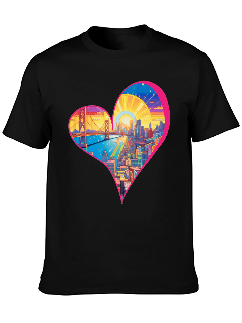 City Love Black Graphic Tee