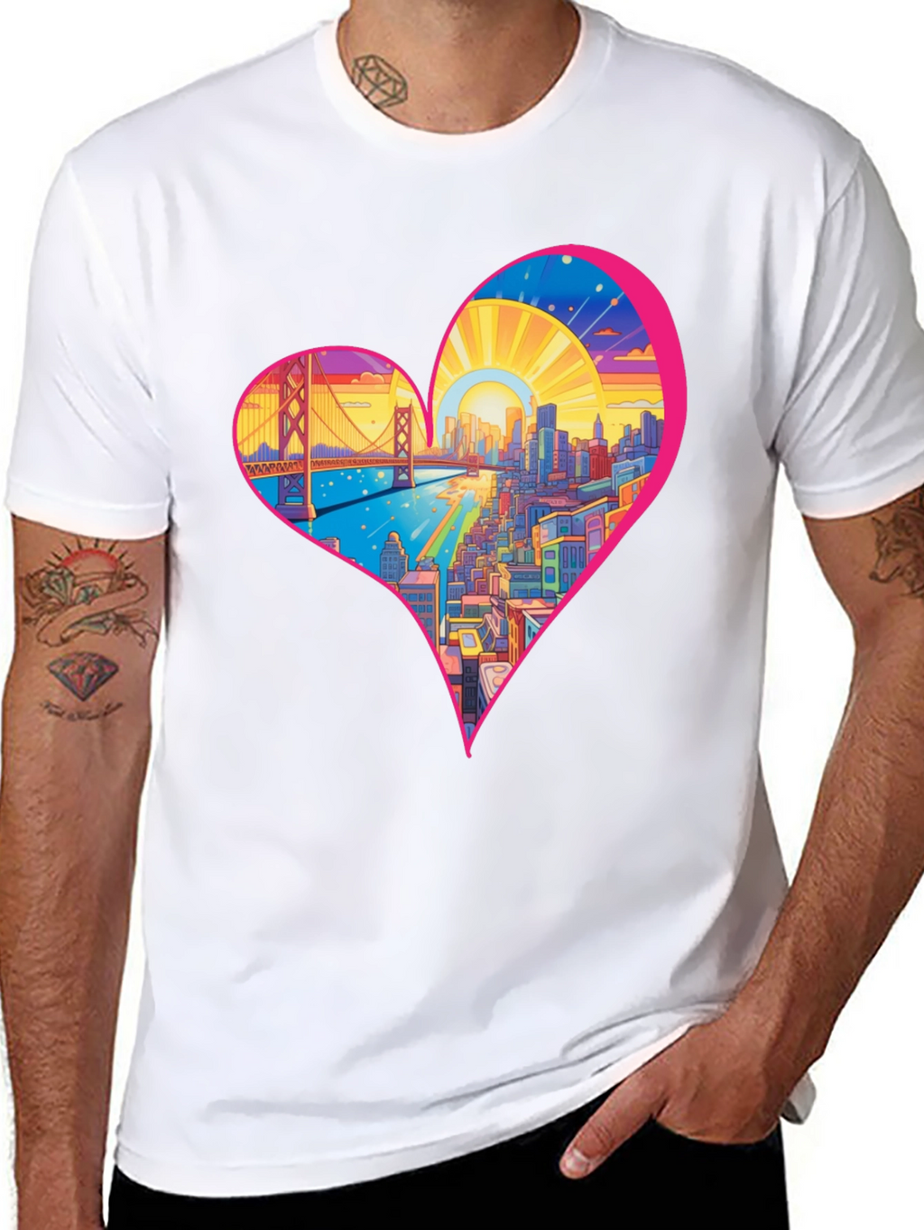City Love Black Graphic Tee