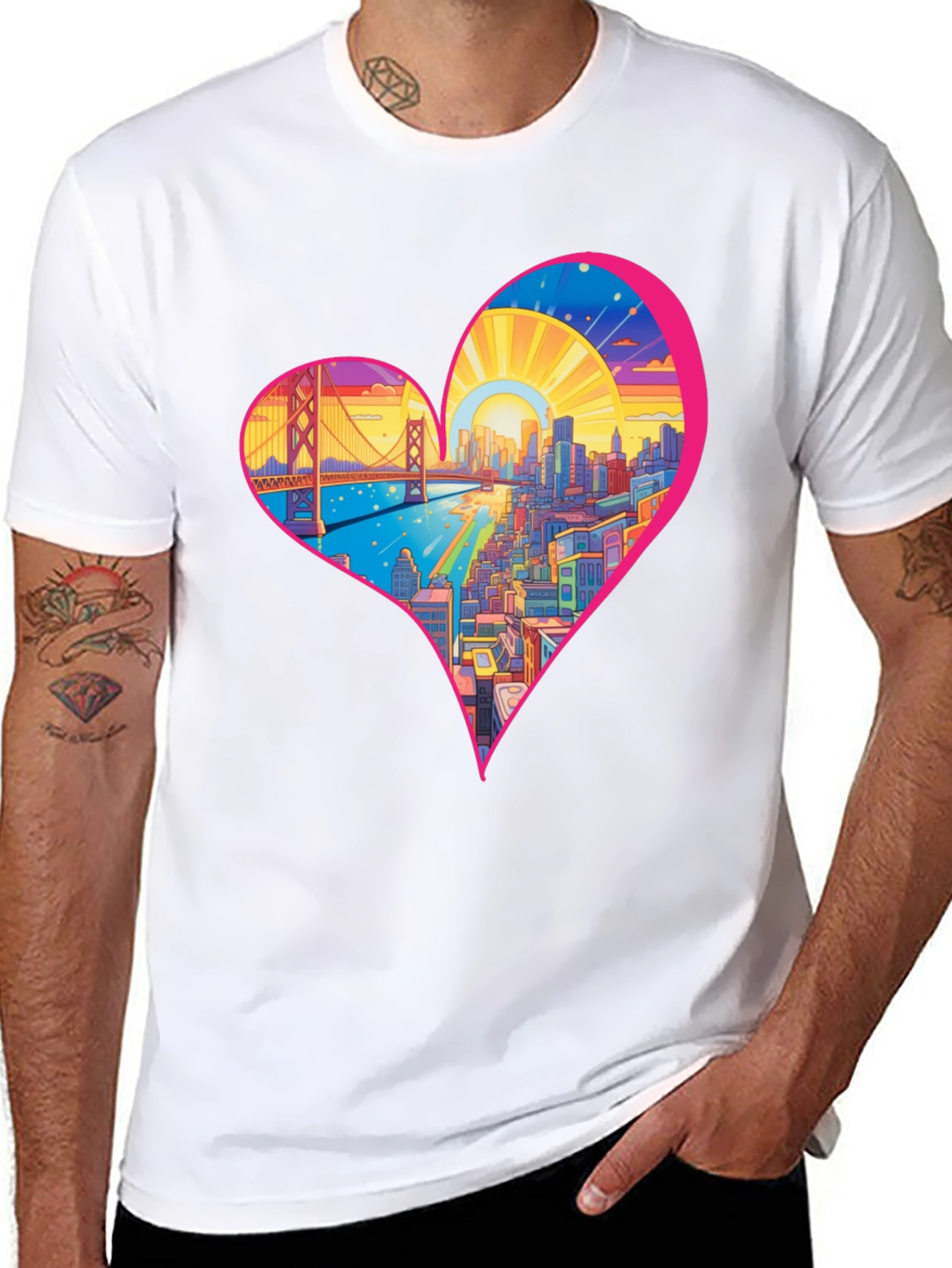 City Love Black Graphic Tee