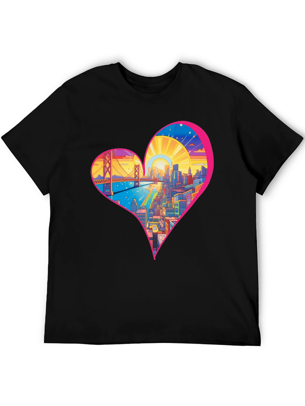 City Love Black Graphic Tee