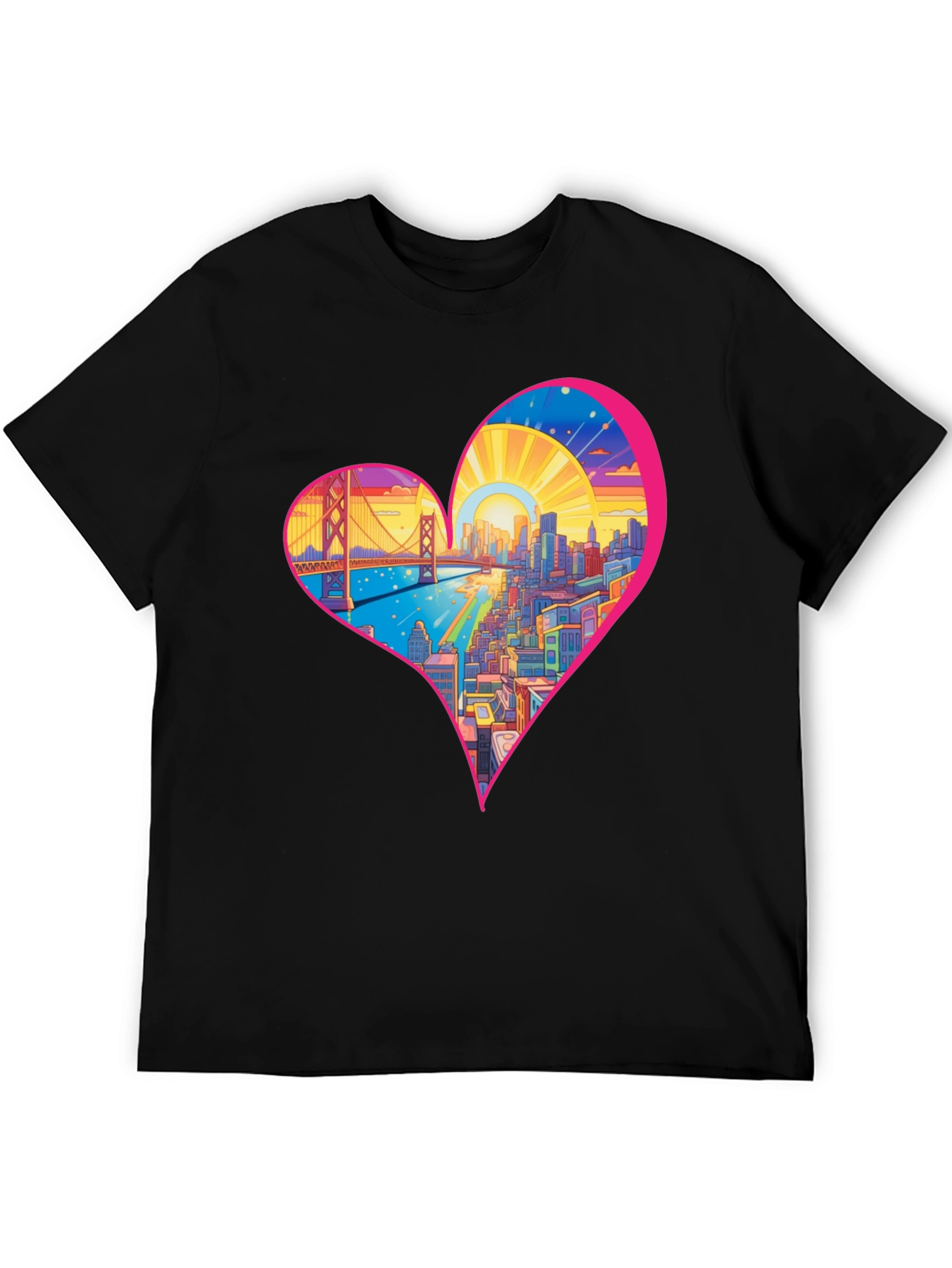 City Love Black Graphic Tee