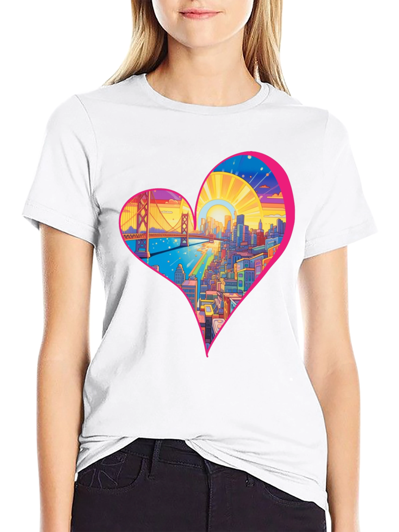 City Love Black Graphic Tee
