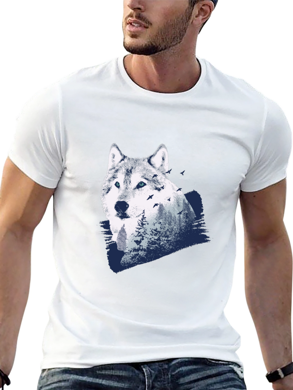 Wolf & Wilderness Graphic Tee - Nature Inspired Shirt