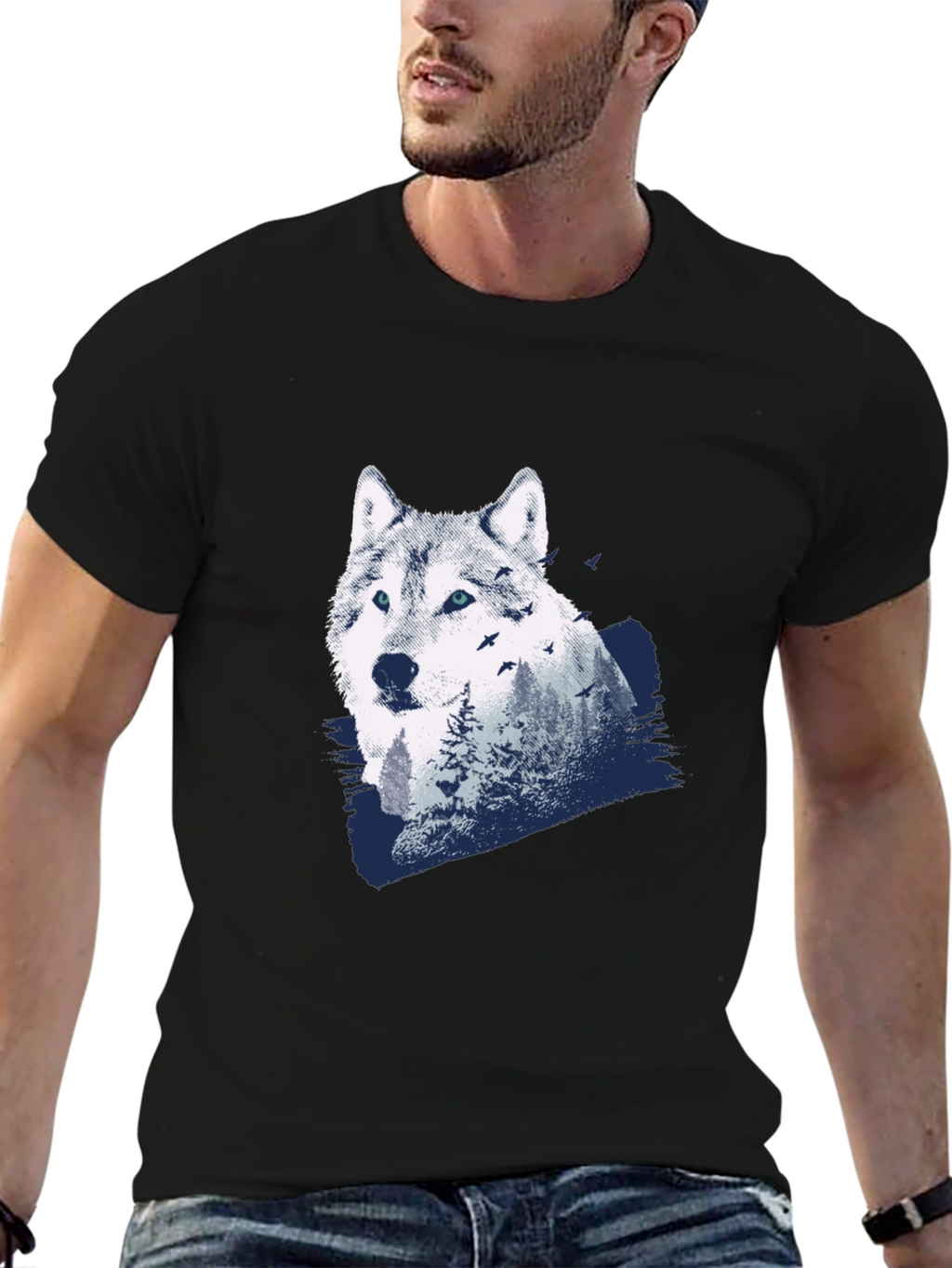 Wolf & Wilderness Graphic Tee - Nature Inspired Shirt