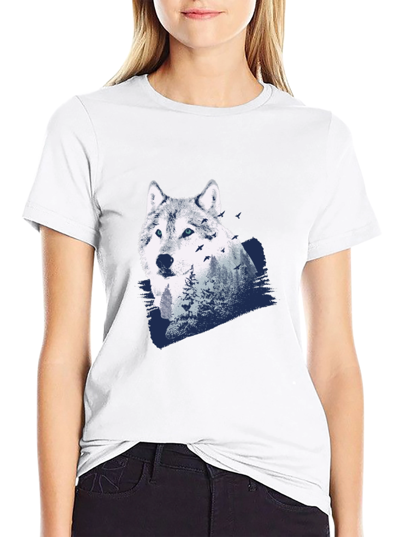 Wolf & Wilderness Graphic Tee - Nature Inspired Shirt