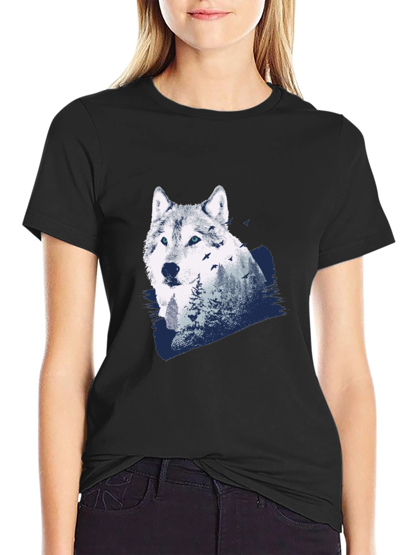 Wolf & Wilderness Graphic Tee - Nature Inspired Shirt