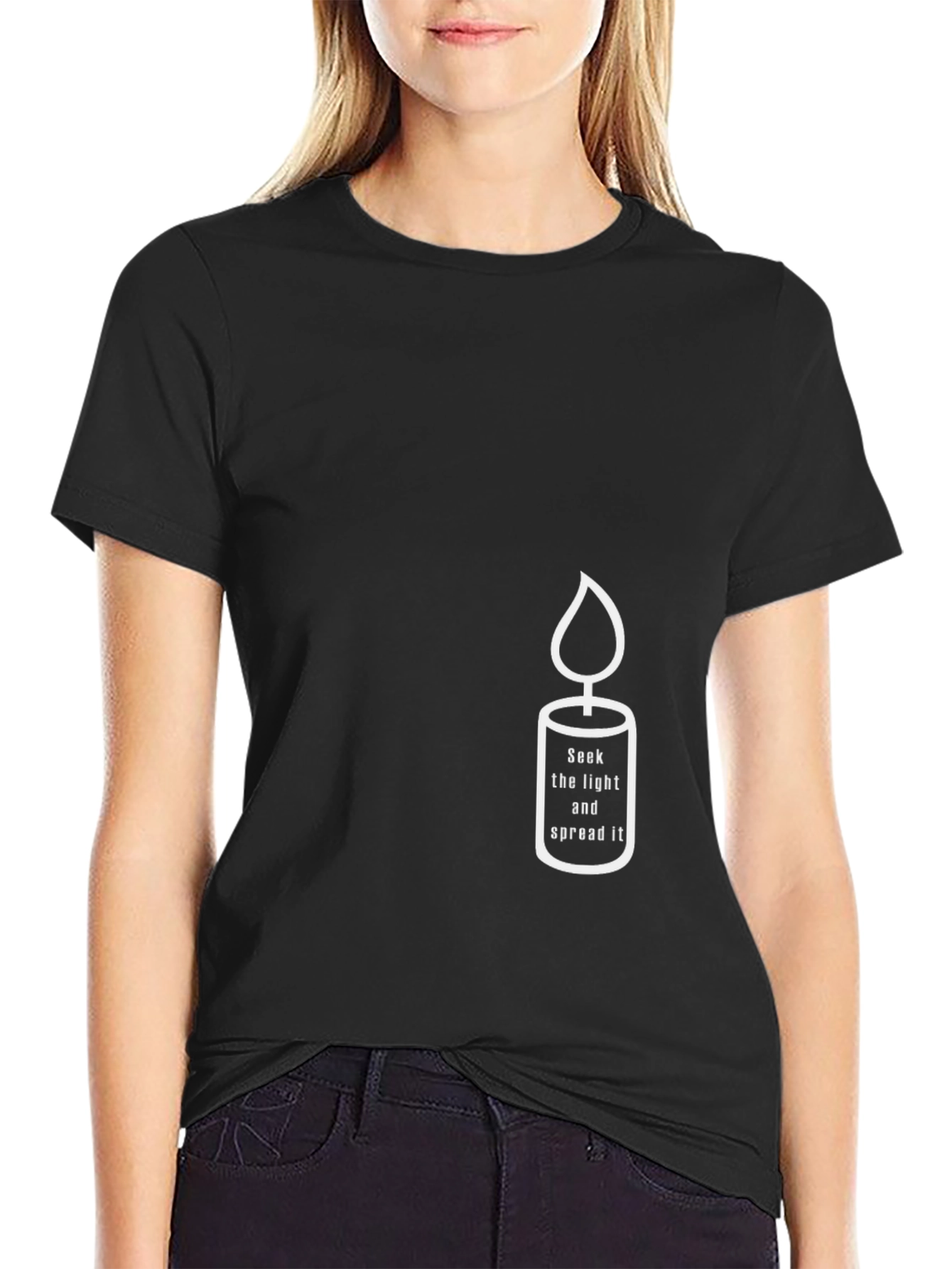 Candle Graphic Tee - Seek Light & Spread It