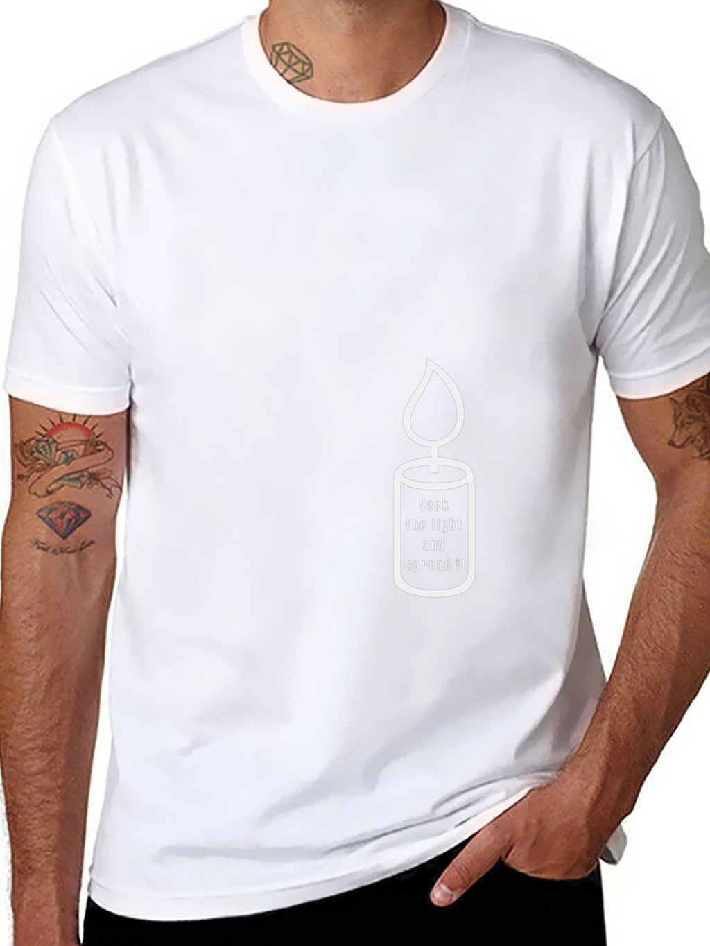 Candle Graphic Tee - Seek Light & Spread It