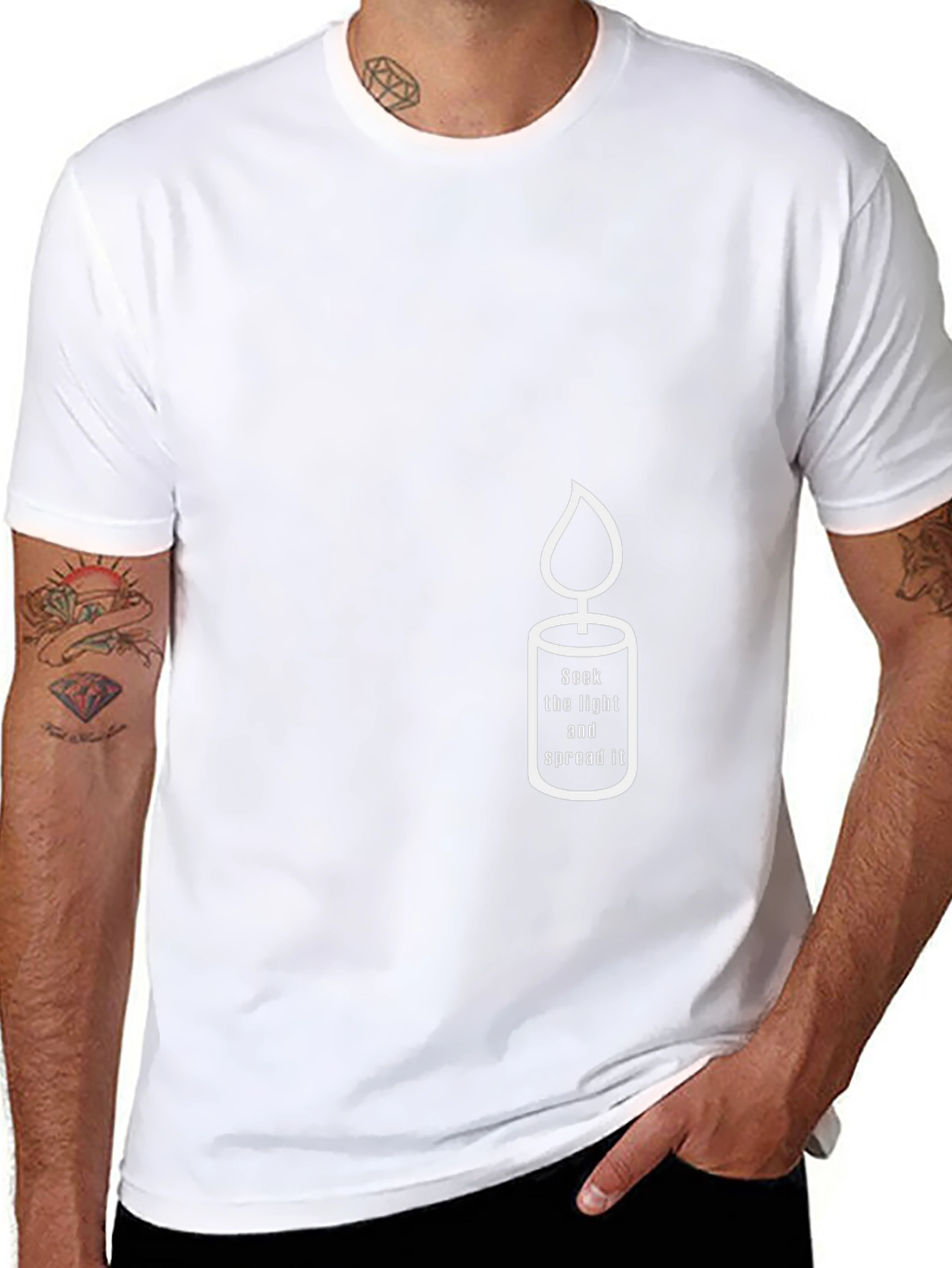 Candle Graphic Tee - Seek Light & Spread It