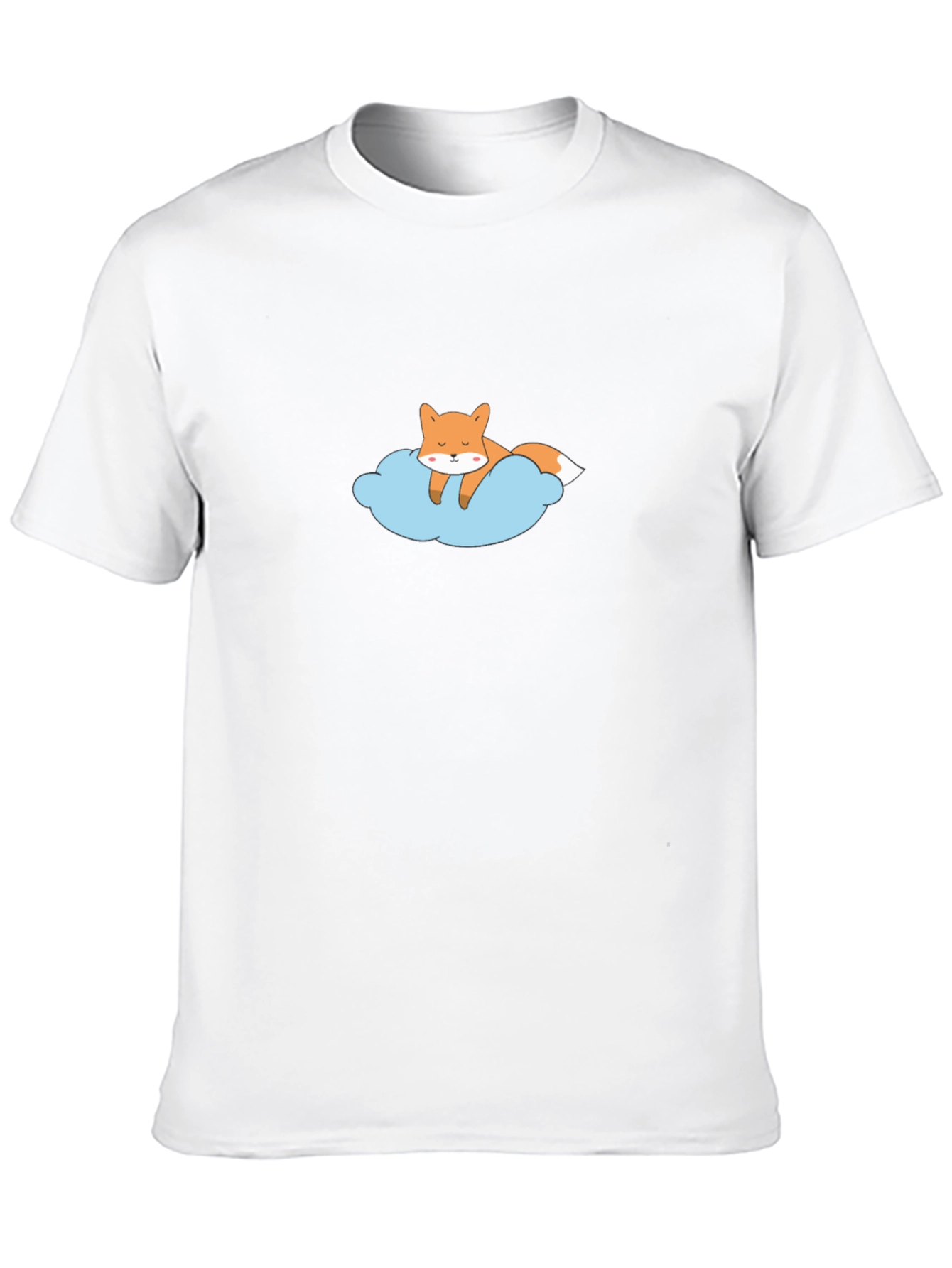 Dreamy Fox Graphic Tee - Black Cotton T-Shirt
