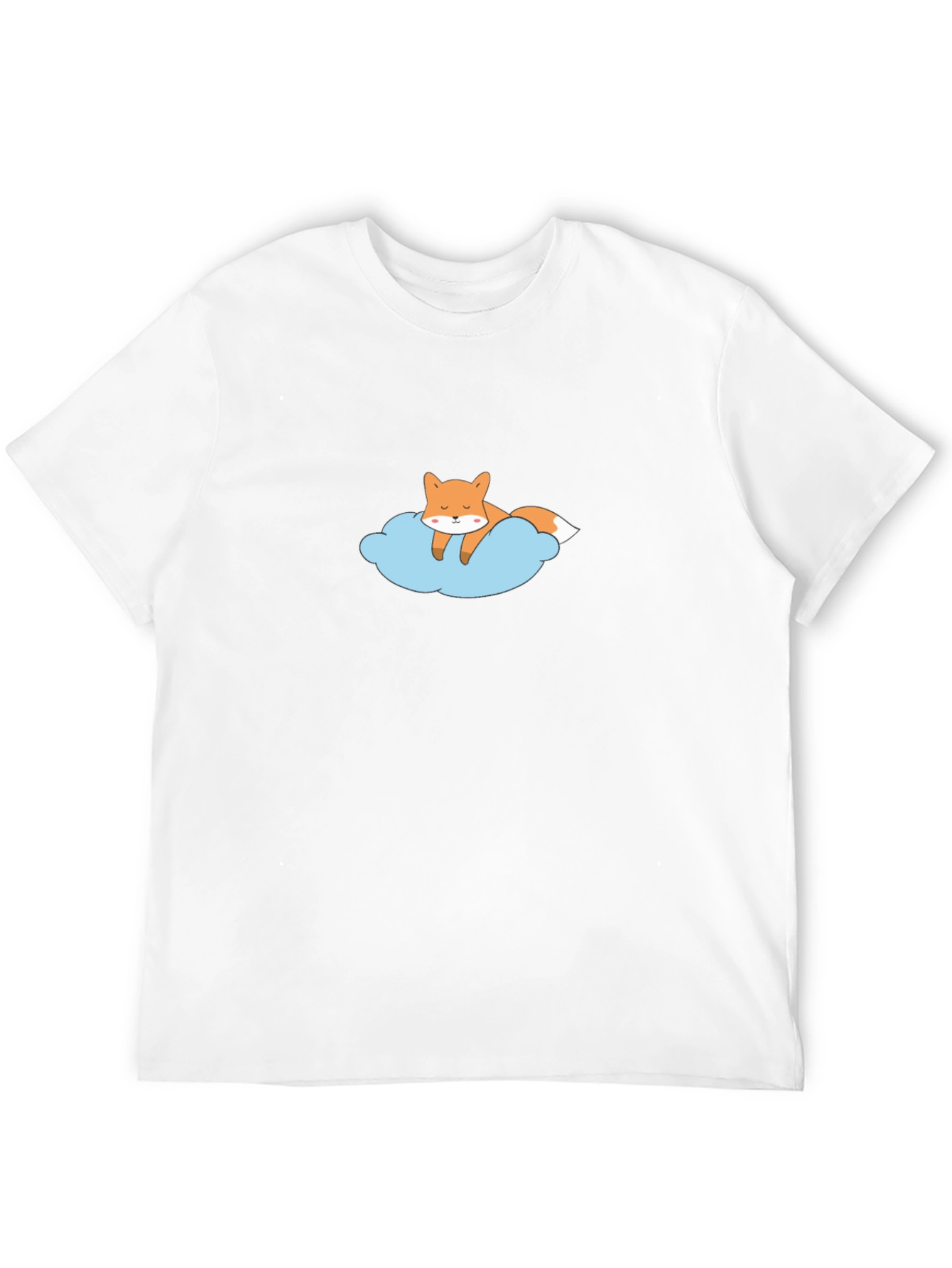 Dreamy Fox Graphic Tee - Black Cotton T-Shirt