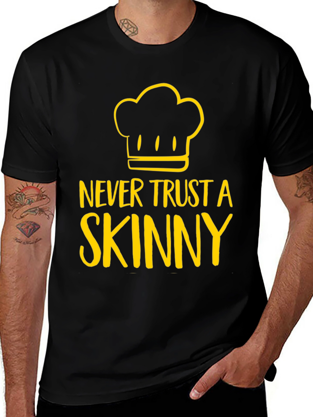 Never Trust A Skinny Chef Graphic Tee