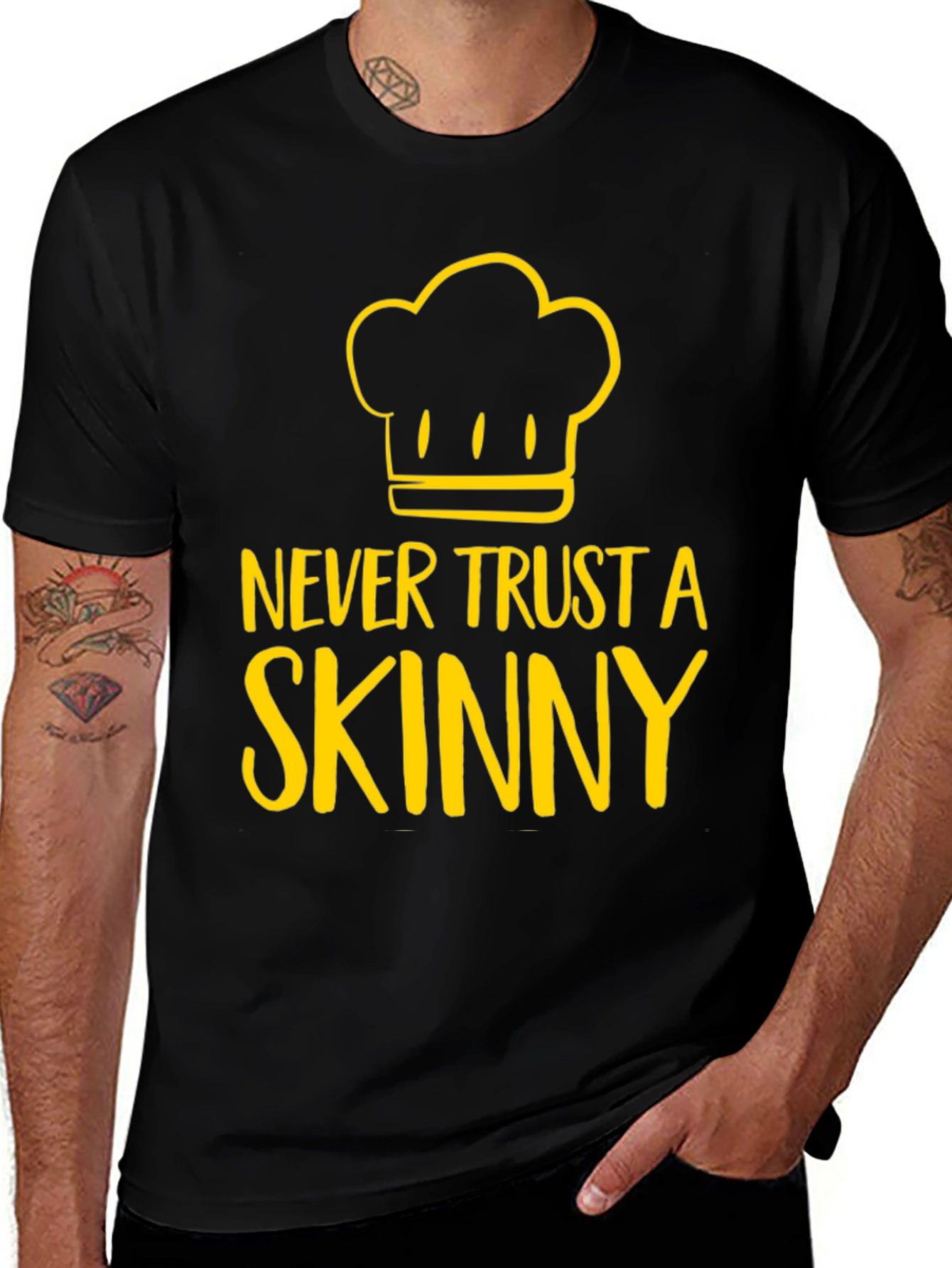 Never Trust A Skinny Chef Graphic Tee