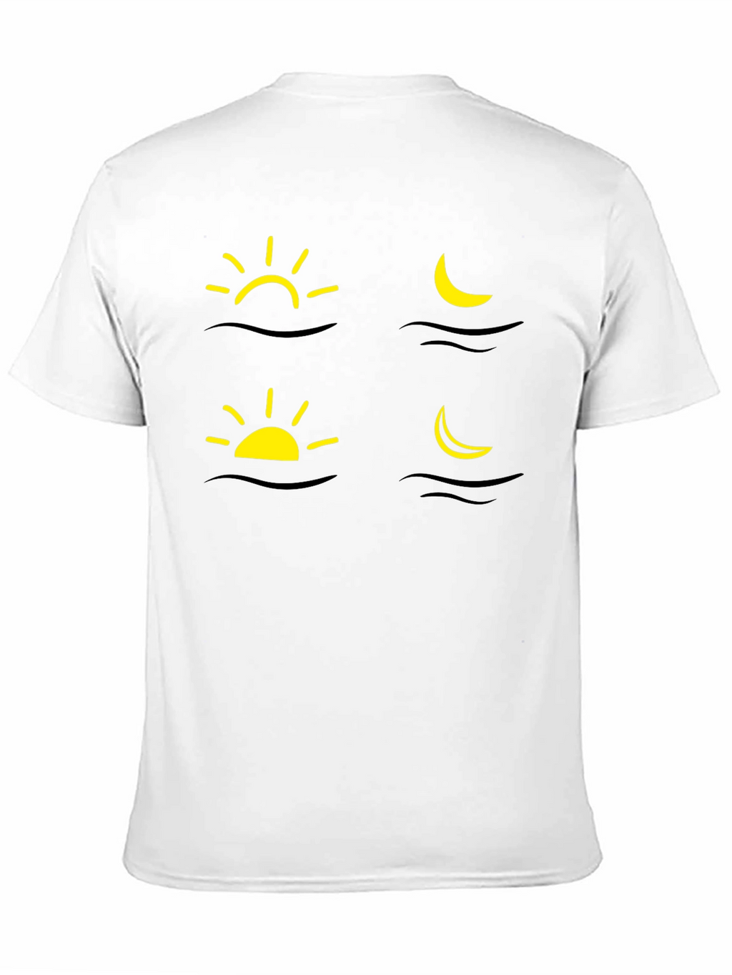 Sun and Moon Graphic Tee - Black