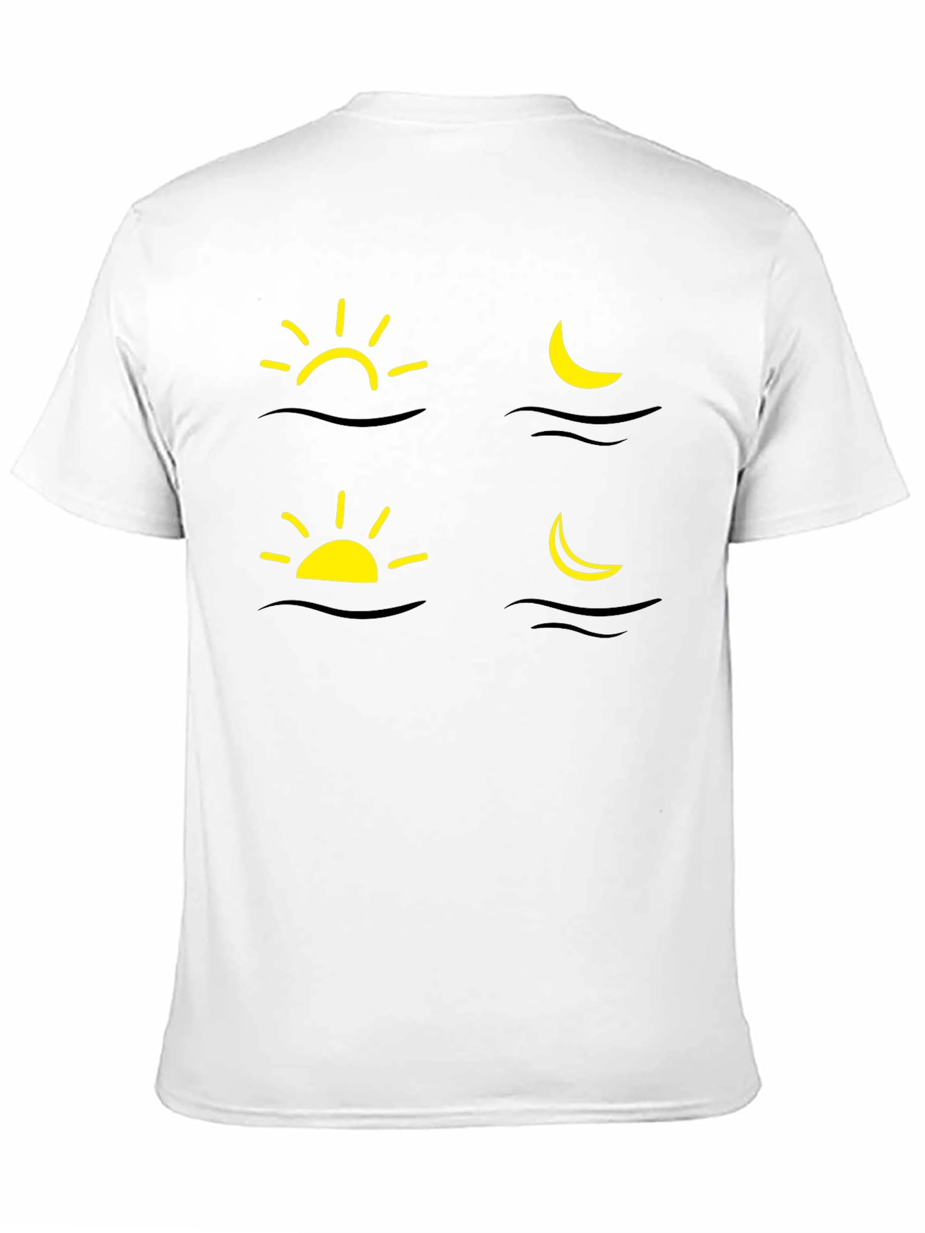 Sun and Moon Graphic Tee - Black