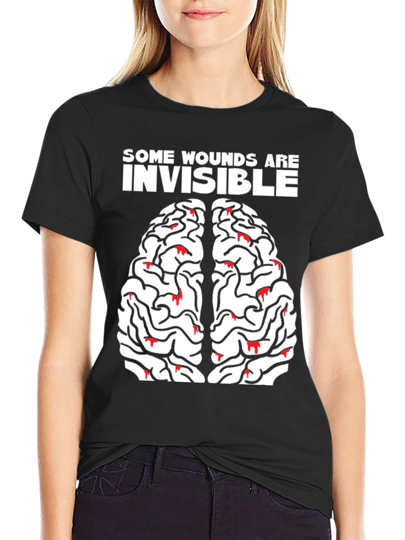 Brain Wounds Tee - Mental Health Awareness T-Shirt