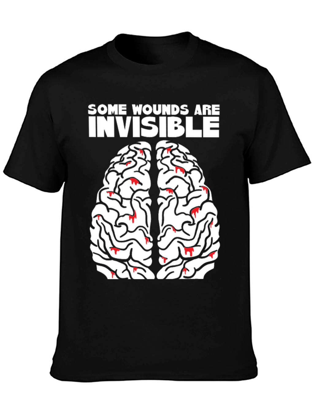Brain Wounds Tee - Mental Health Awareness T-Shirt
