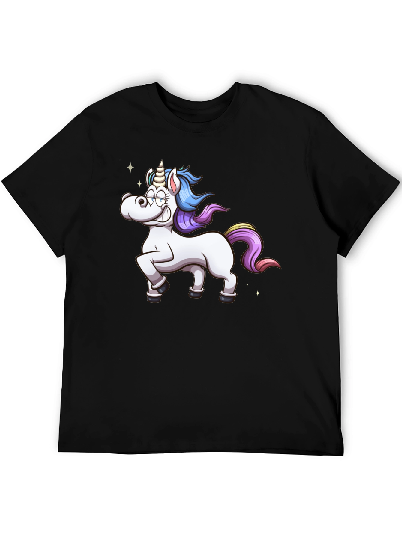 Unicorn Graphic Black Tee