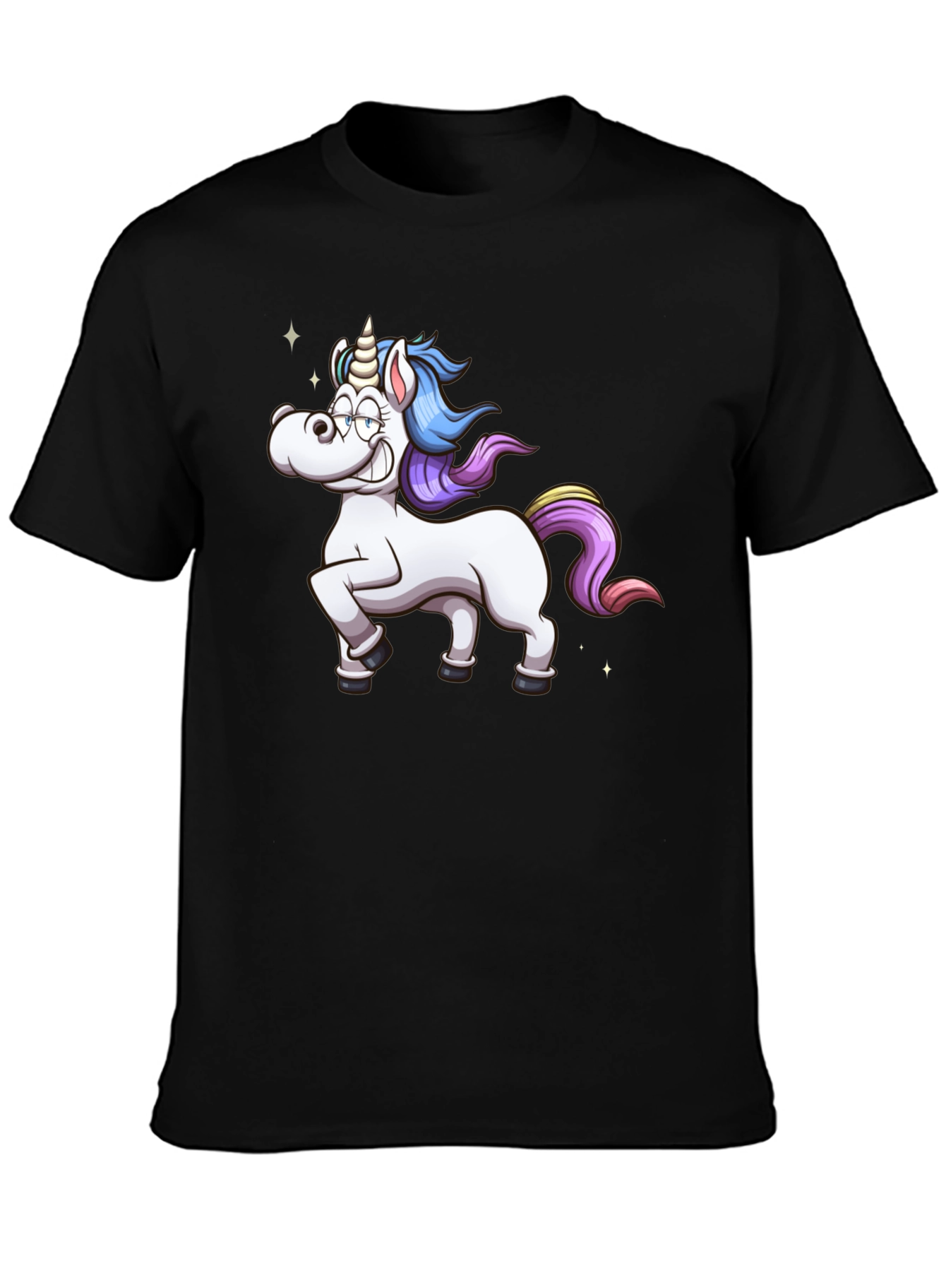 Unicorn Graphic Black Tee