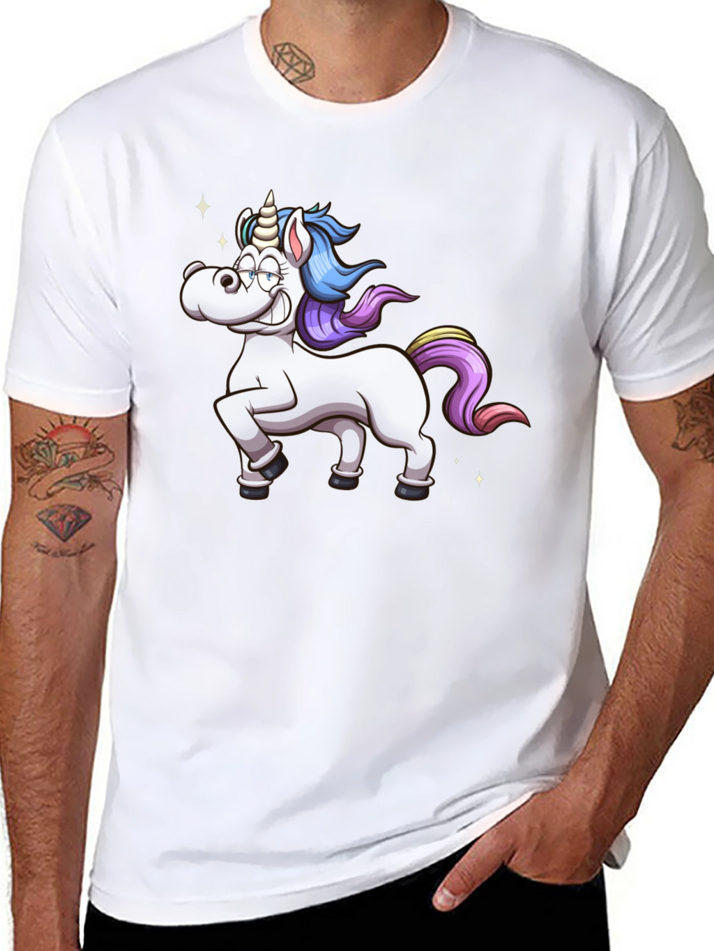 Unicorn Graphic Black Tee