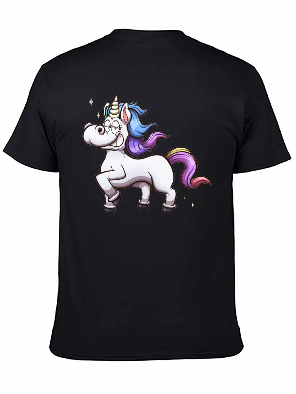 Unicorn Graphic Black Tee
