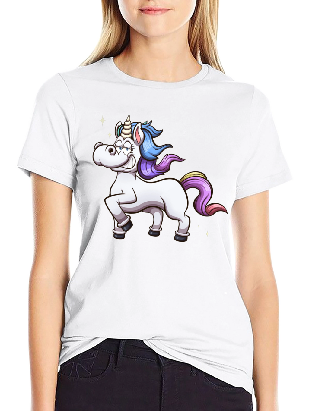 Unicorn Graphic Black Tee