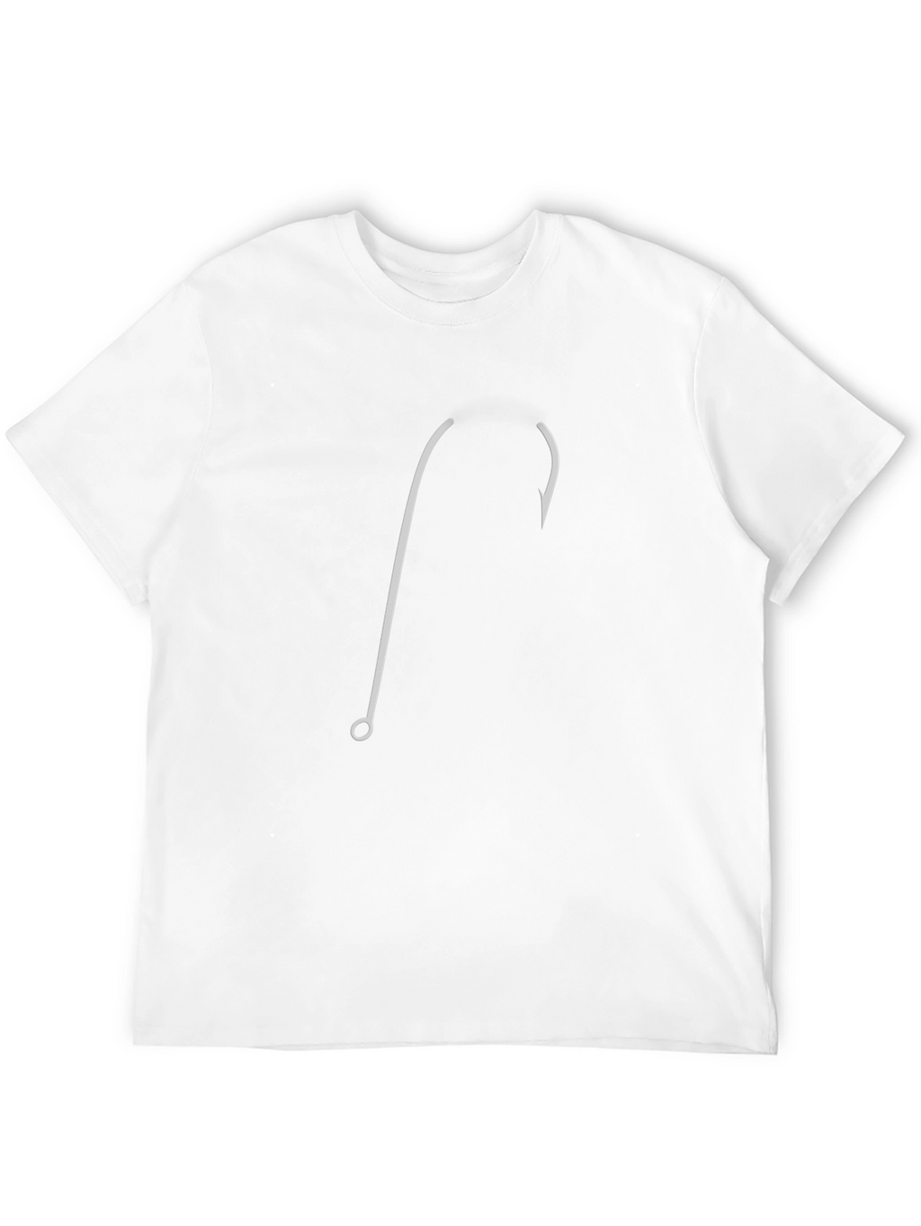 Fishing Hook Graphic Tee - Black Cotton T-Shirt