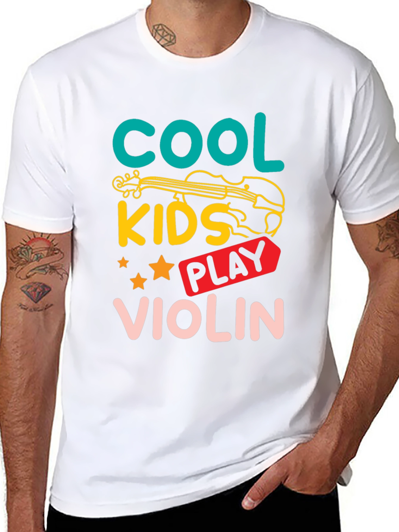 Cool Kids Violin T-Shirt - Music Lovers Tee