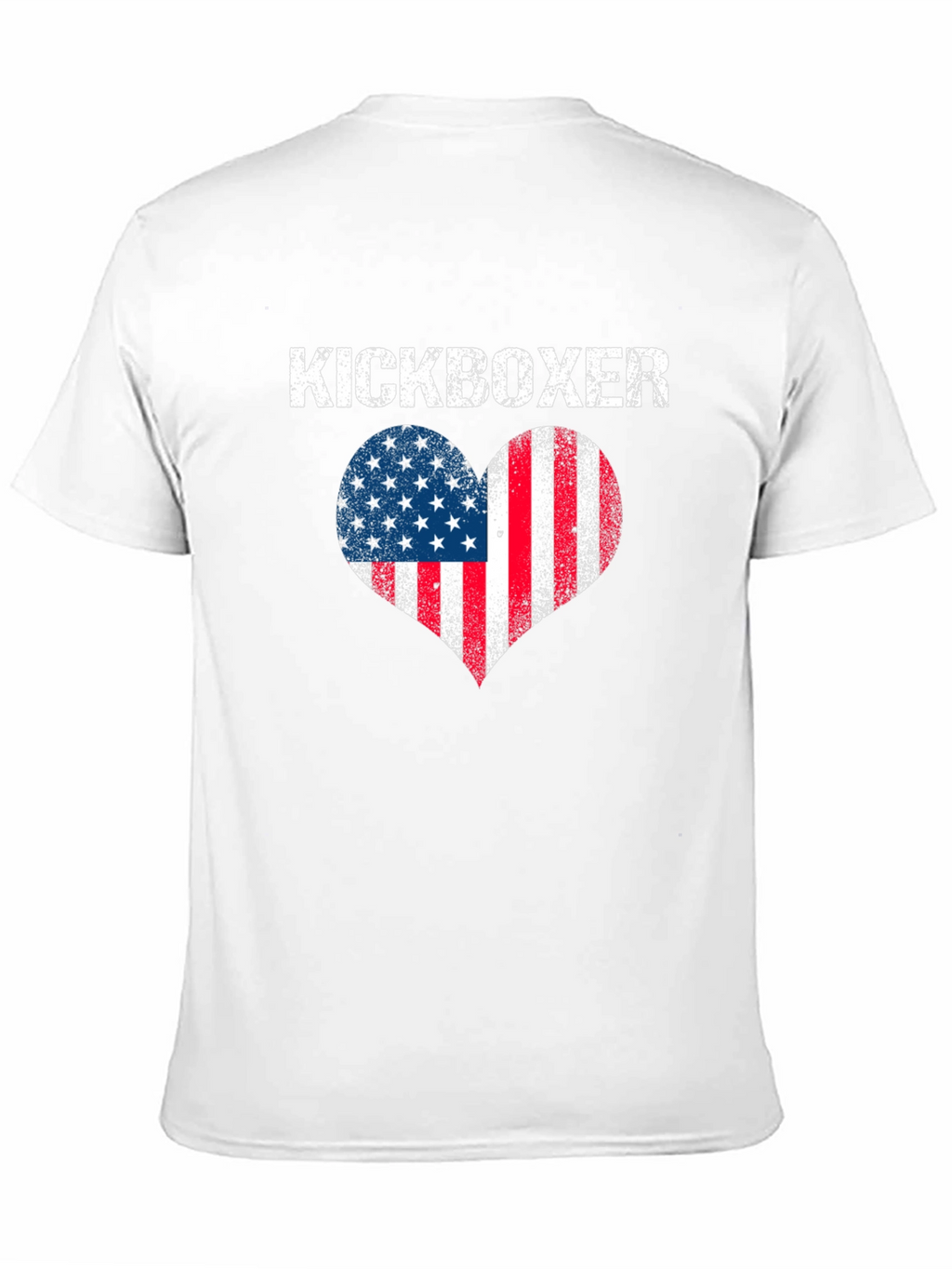 Kickboxer USA Flag Heart Graphic T-Shirt