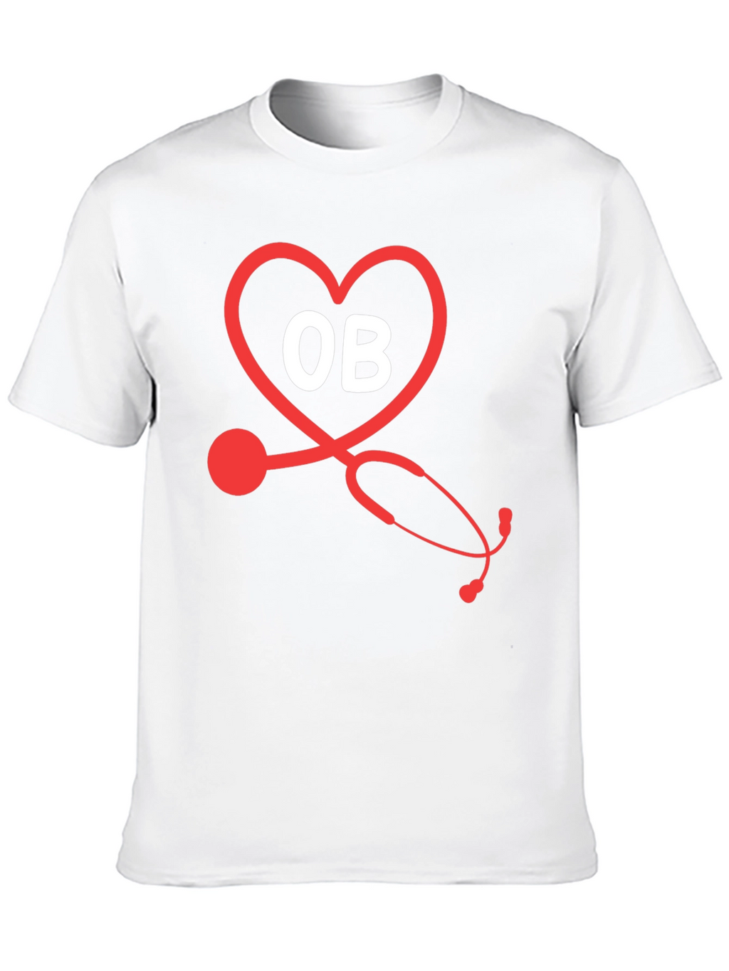 OB Stethoscope Heart T-Shirt - Medical Apparel