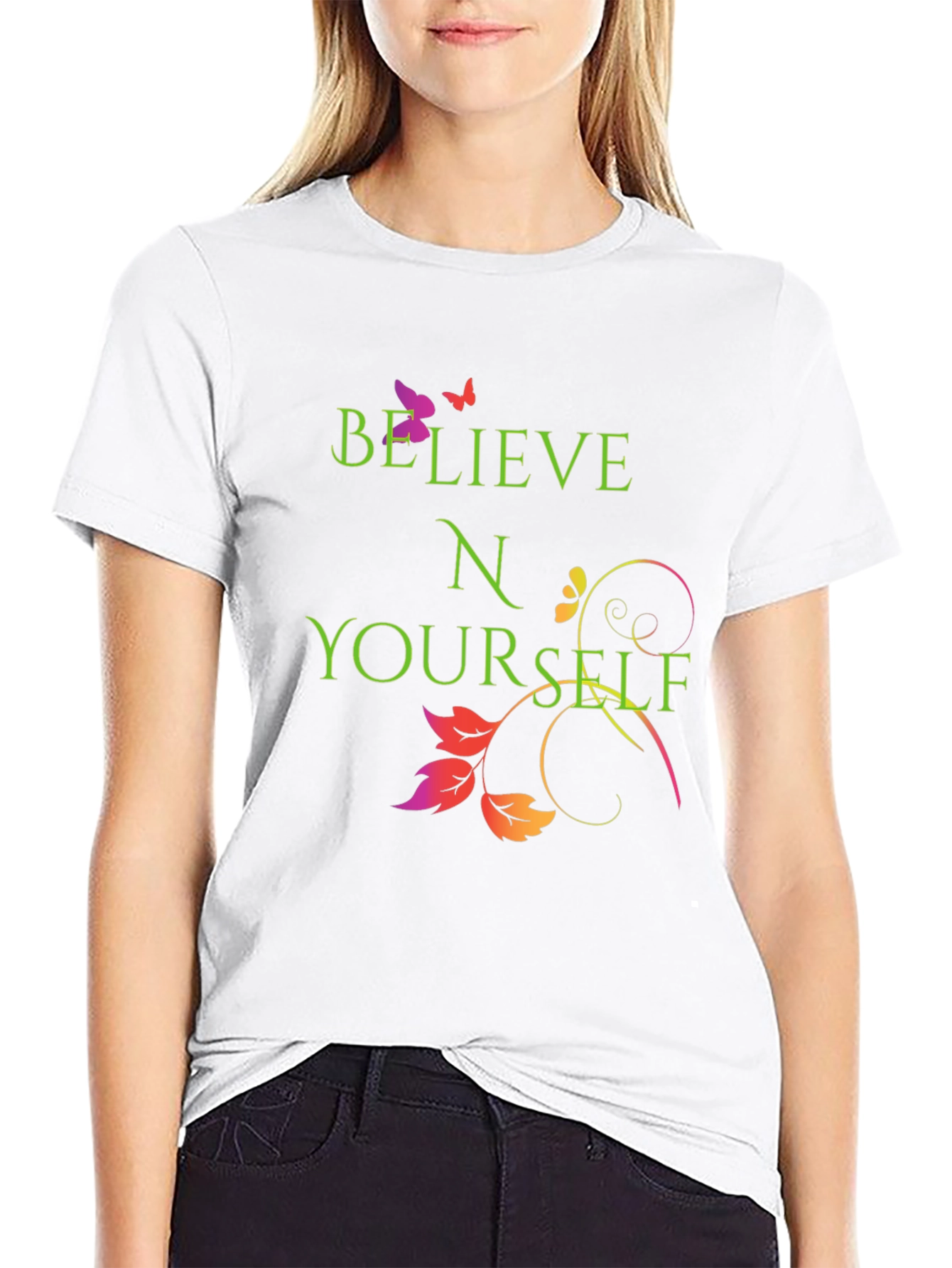 Believe in Yourself Graphic Tee - Trendy and Inspiring