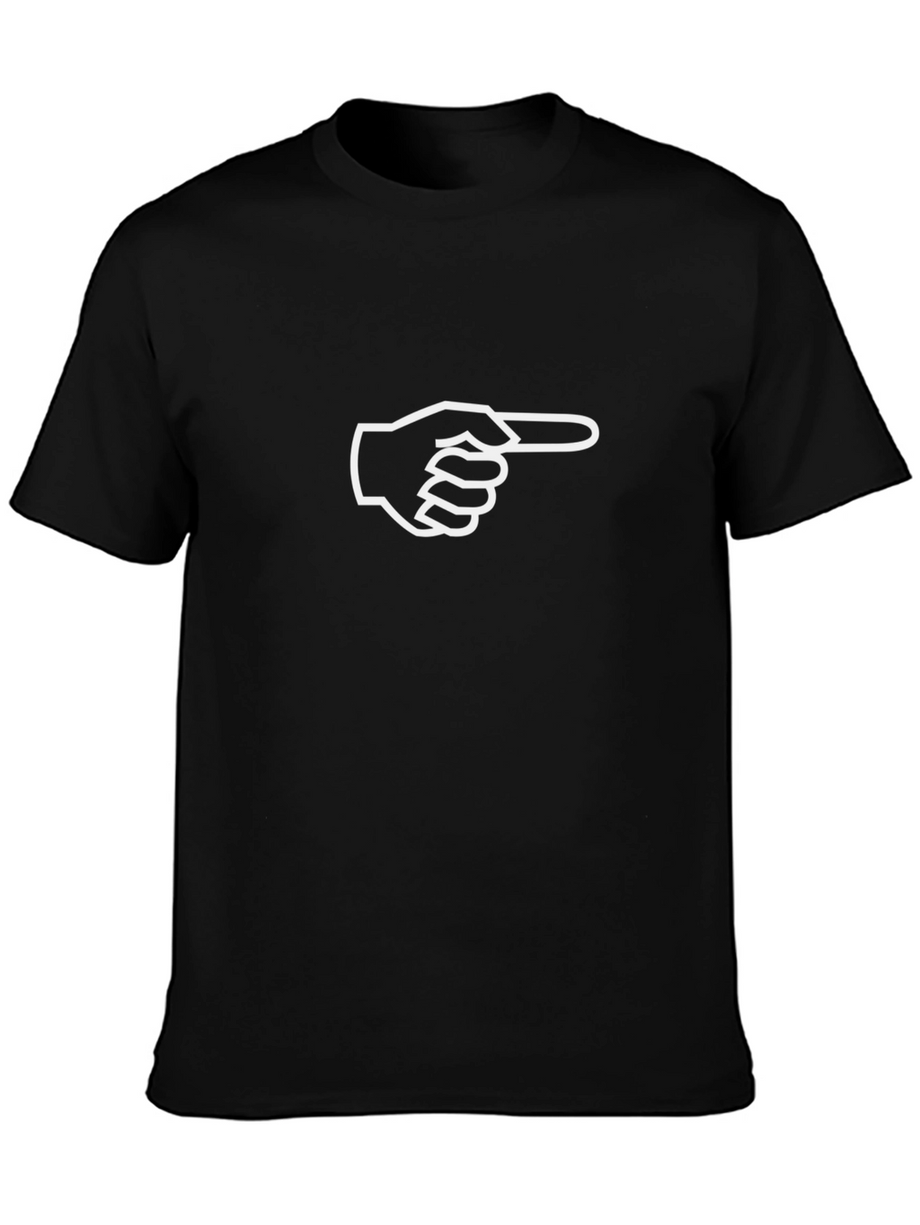 Pointing Hand Graphic Tee - Modern Black Shirt