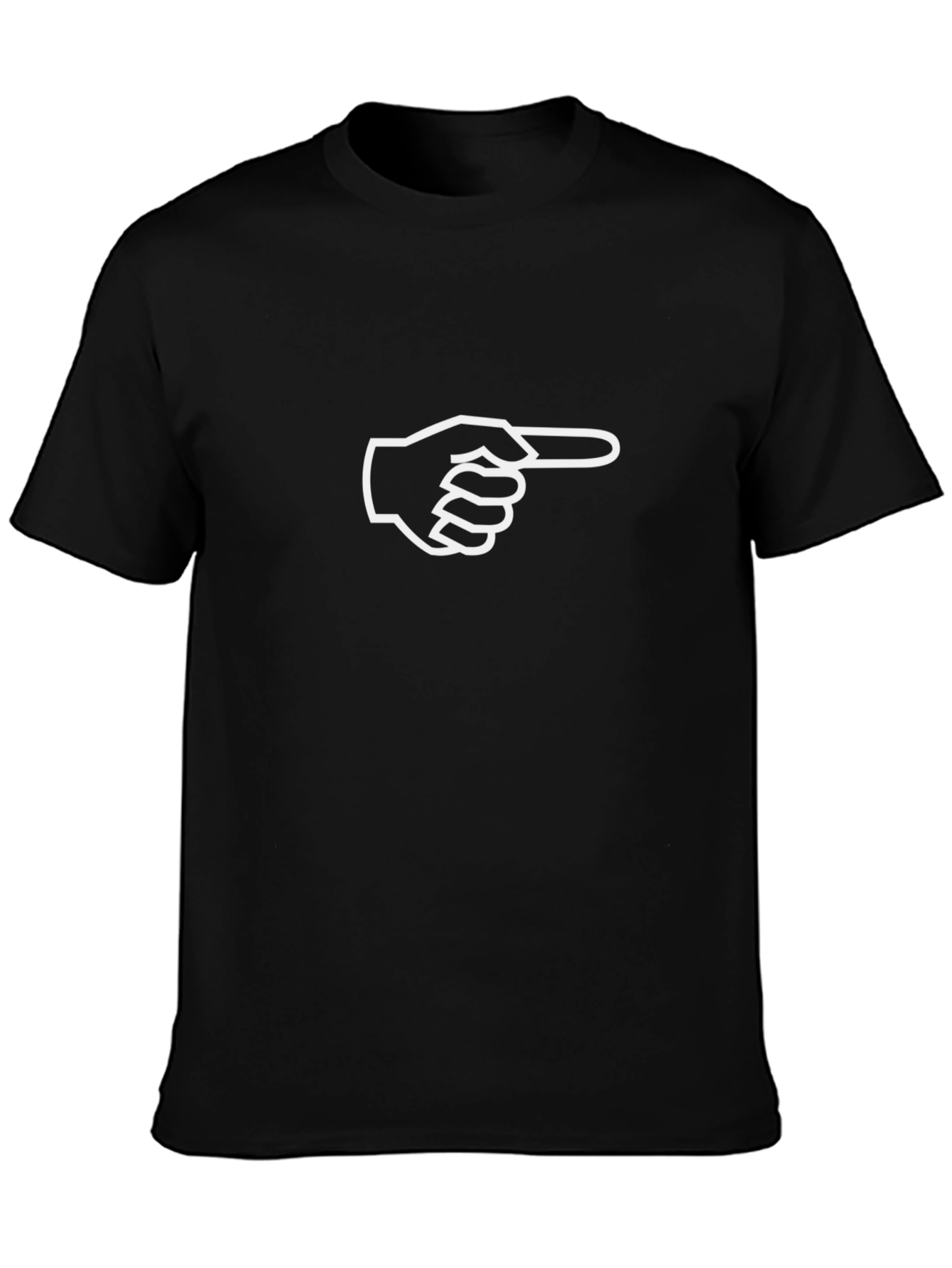 Pointing Hand Graphic Tee - Modern Black Shirt
